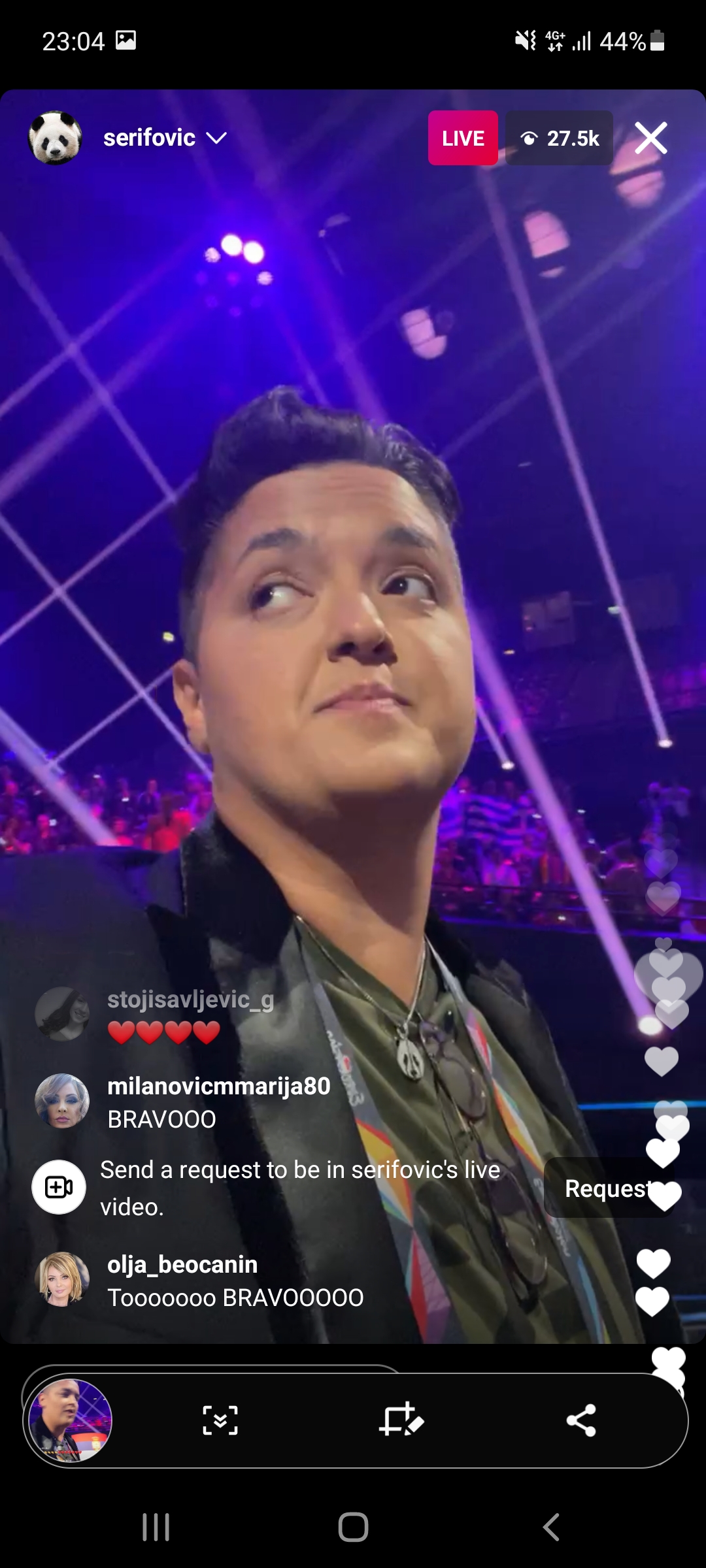 Hurricane, Evrovizija, finale Foto: Instagram/serifovic