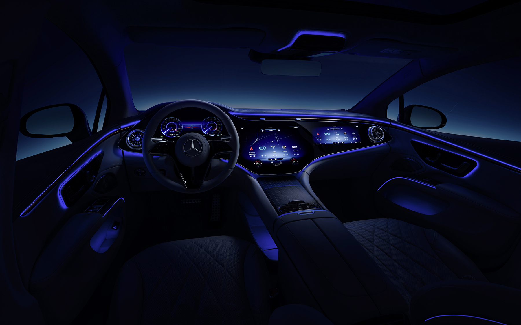 Mercedes-EQ, EQS, Interieur, MBUX Hyperscreen 

Mercedes-EQ, EQS, Interior, MBUX Hyperscreen