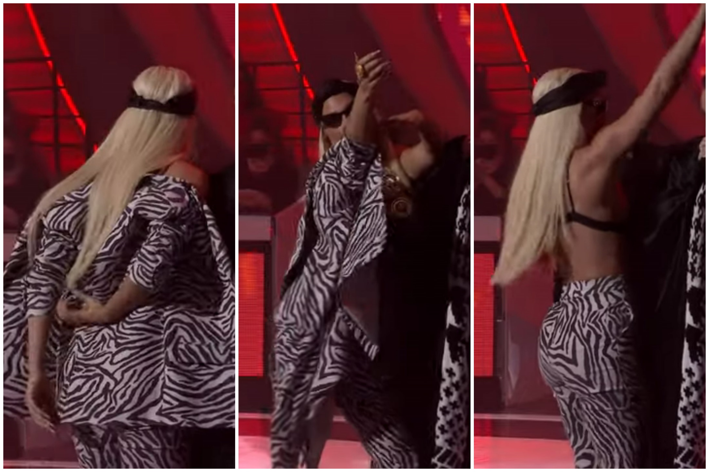 Jelena Karleuša, skidanje, skida se, emisija Zvezde Granda, kombo Foto: Printscreen/YouTube/Zvezde Granda
