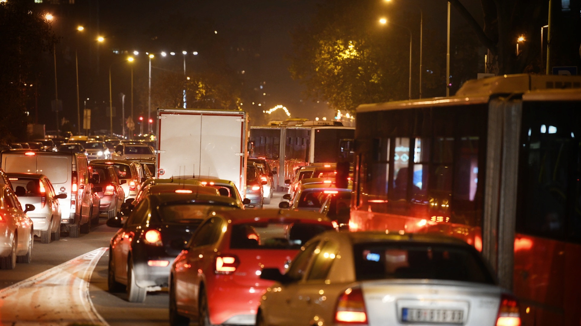 Beograd 16. novembar 2020. Zastoj u saobracaju, saobracajna guzva zbog policijske vezbe Foto:Vesna Lalić/Nova.rs