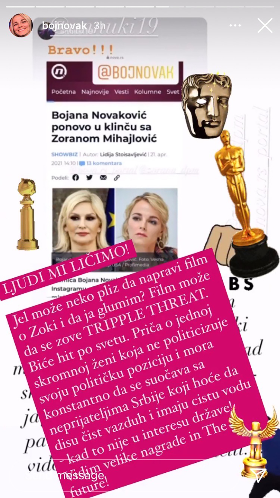 Bojana Novaković, Instagram Foto: Instagram/bojnovak