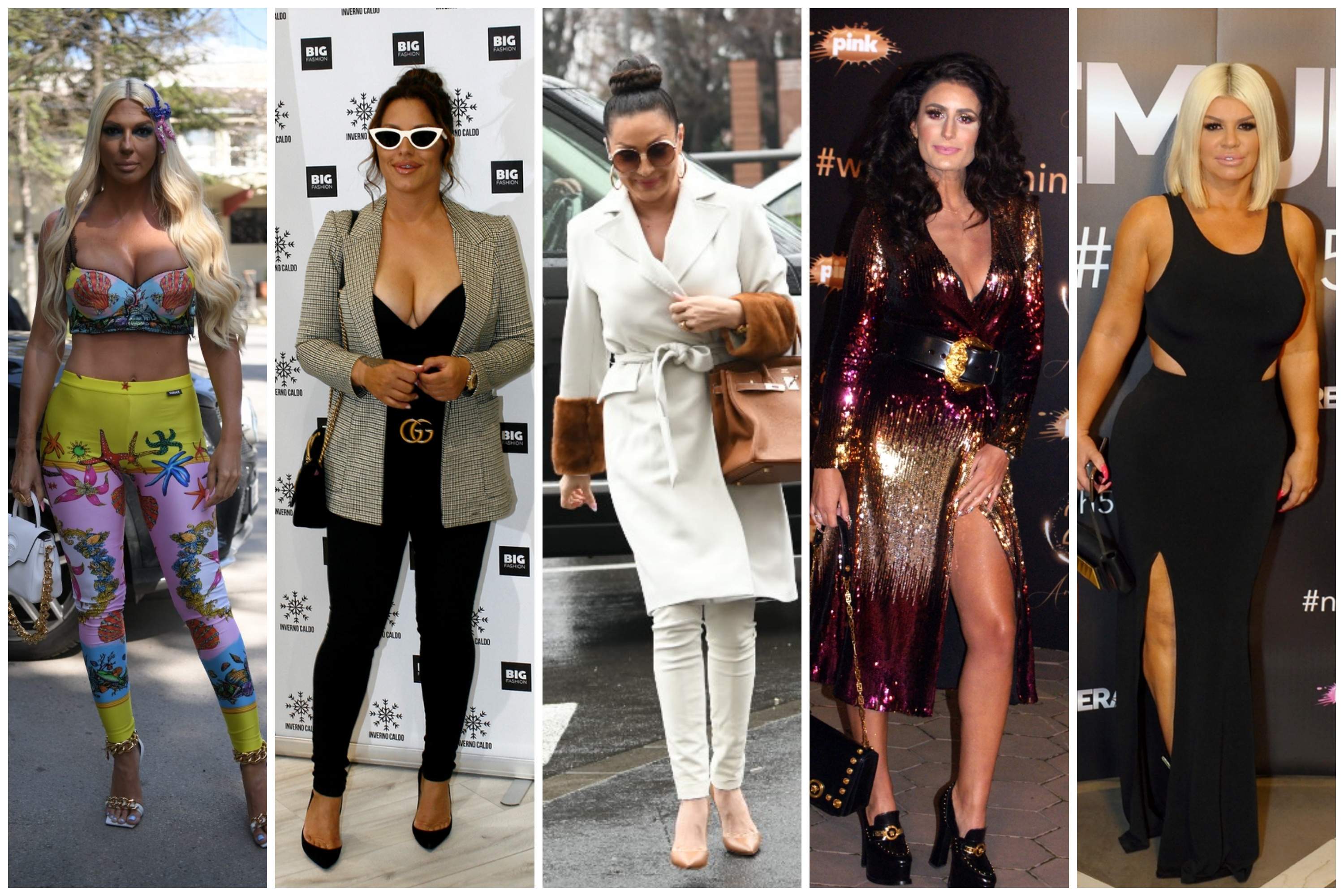 Jelena Karleuša, Seka Aleksić, Ceca Ražnatović, Dijana Janković, Dara Bubamara, kombo Foto: Nova.rs/E-Stock/Ivan Dobričić/Časlav Vukojičić