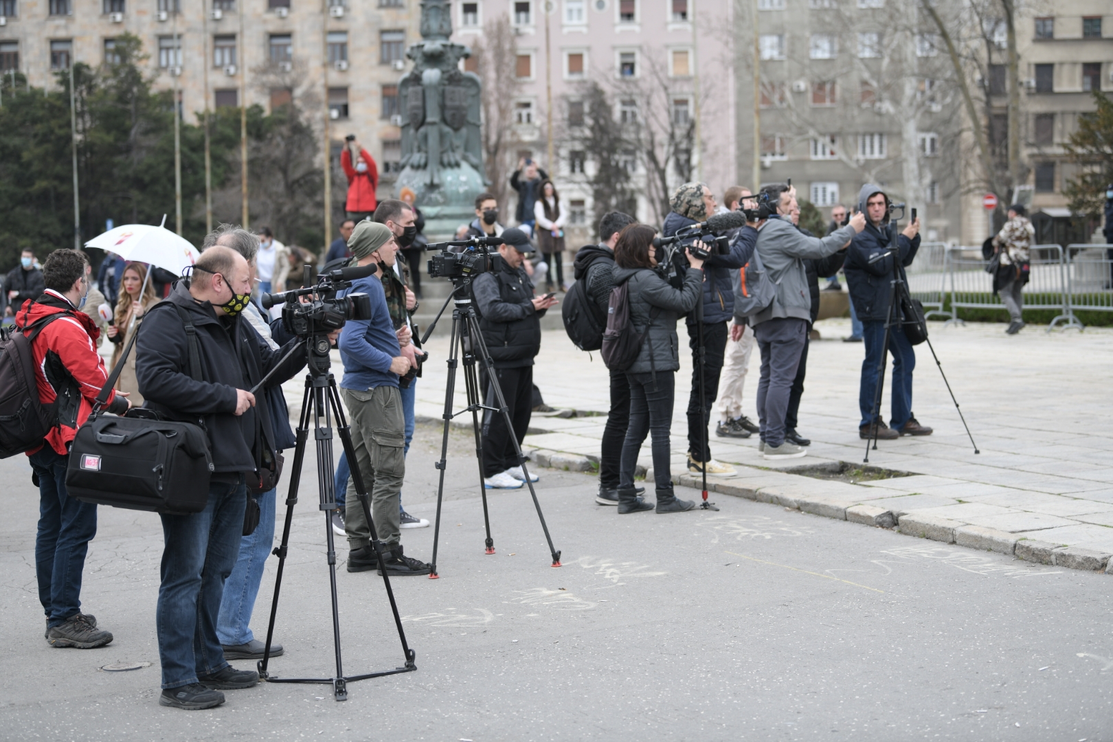 Beograd, 14.03.2021. Protest muzičara ispred Skupštine, muzičari Foto: Dragan Mujan/Nova.rs