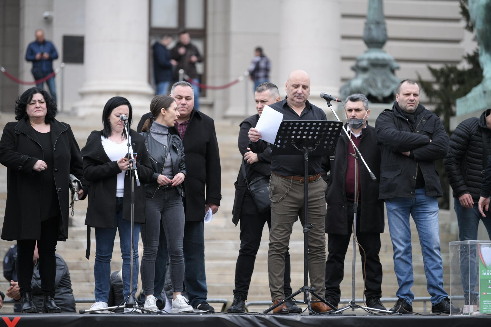 Beograd, 14.03.2021. Protest muzičara ispred Skupštine, muzičari Foto: Dragan Mujan/Nova.rs