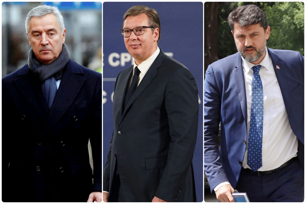 Milo Djukanovic, Aleksandar Vucic i Vladimir Bozovic