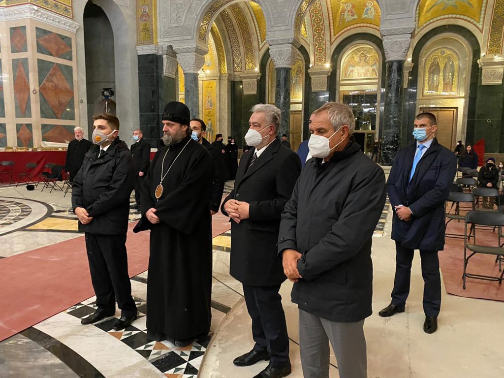 Hram Sv. Save, Zdravko Krivokapić, Patrijarh Irinej