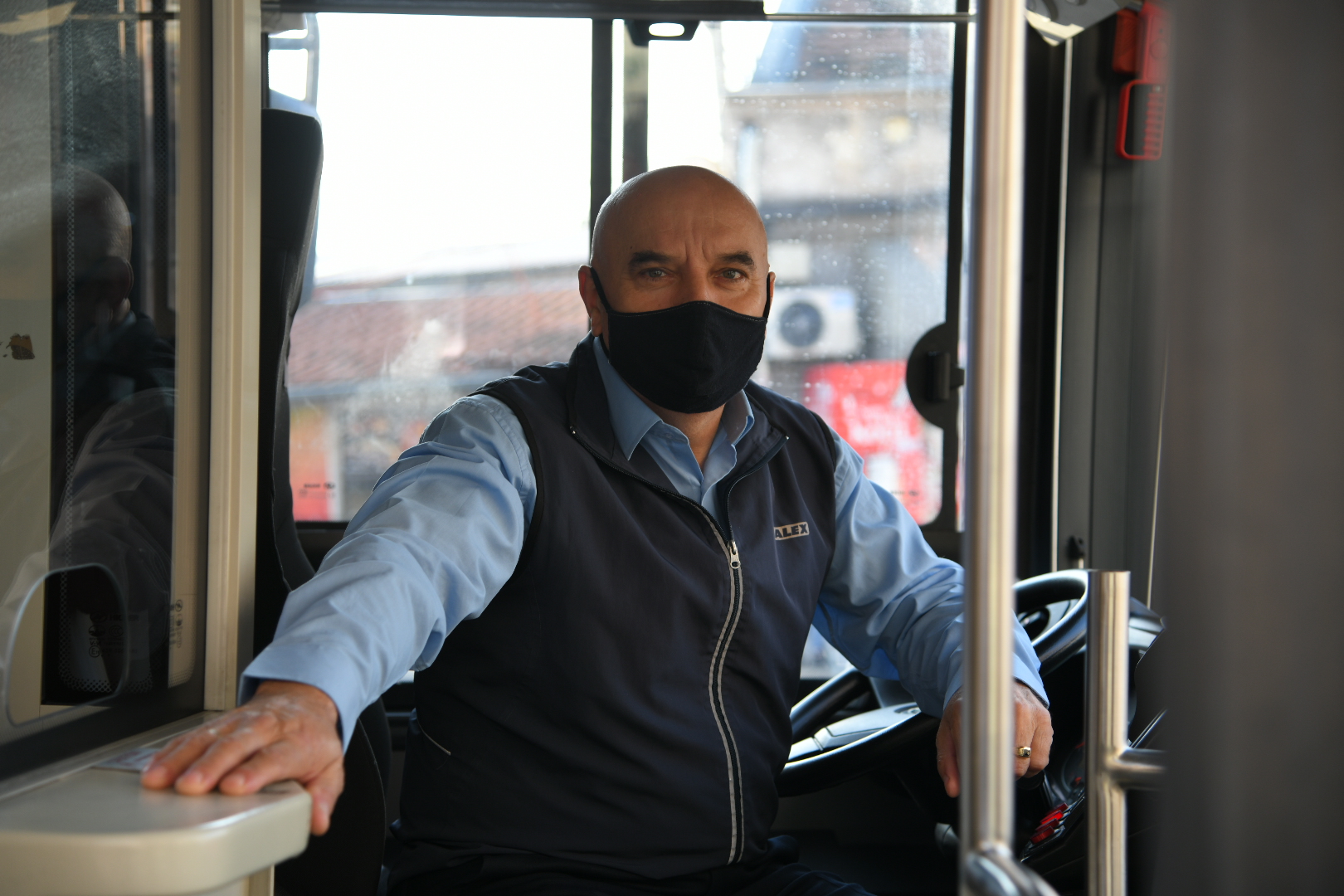 Beograd 12.02.2020. GSP, autobus, gradski prevoz, maske, maska, koronavirus, epidemiološke mere, putnici, vozač autobusa Foto: Nemanja Jovanović/Nova.rs