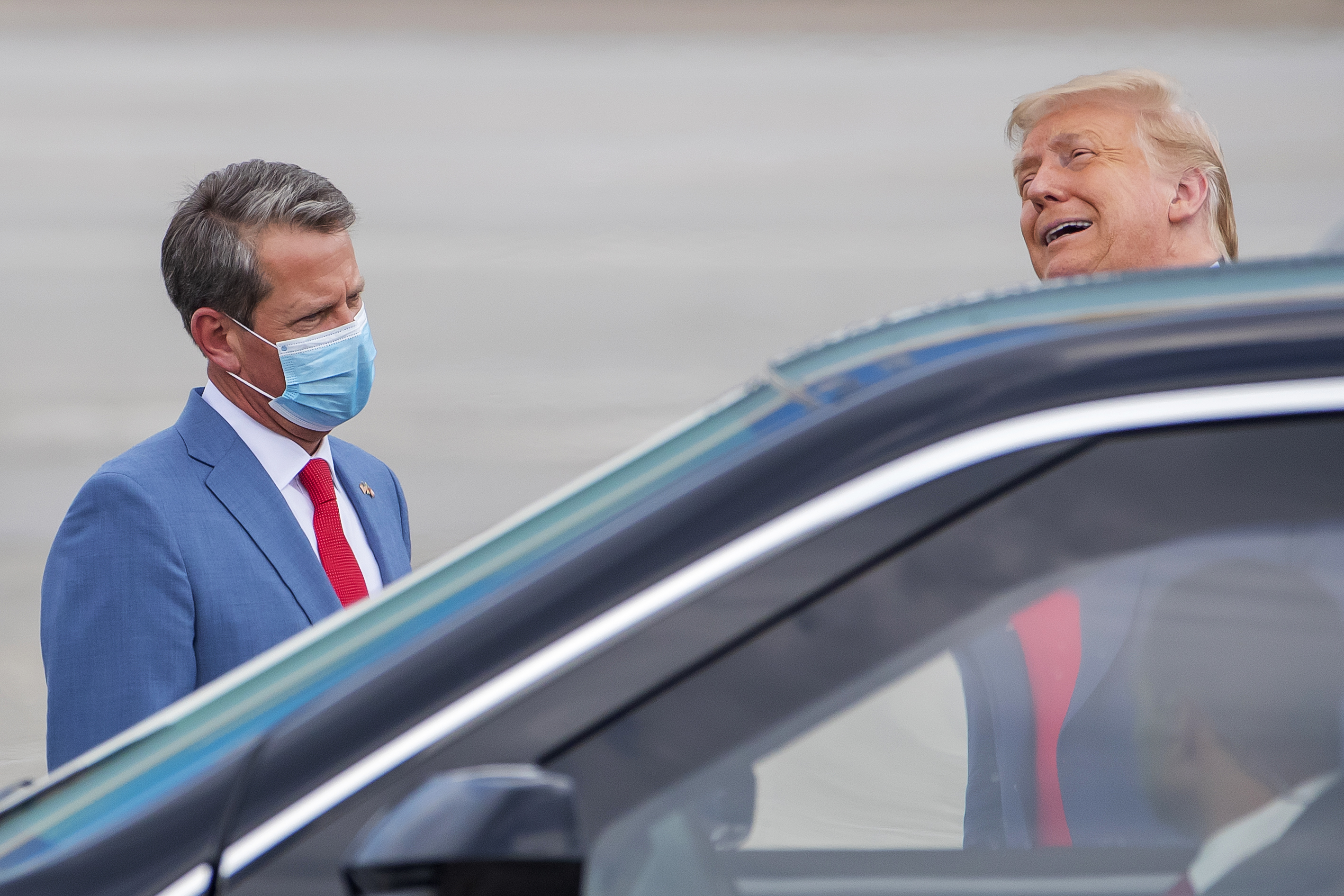 President Trump arrives in Atlanta, Georgia