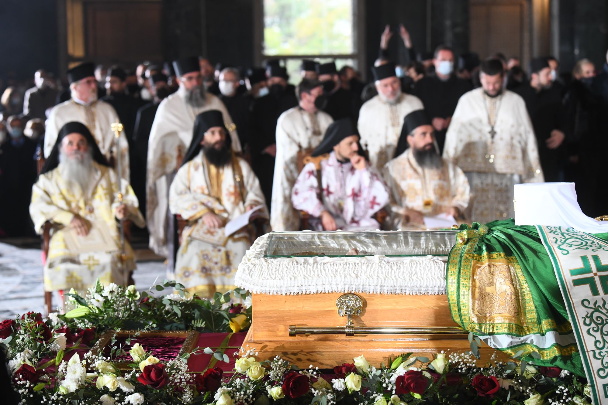 Beograd 22. novembar 2020. Sahrana patrijarha Irineja u Hramu Svetog Save   Foto:Goran Srdanov/Nova.rs