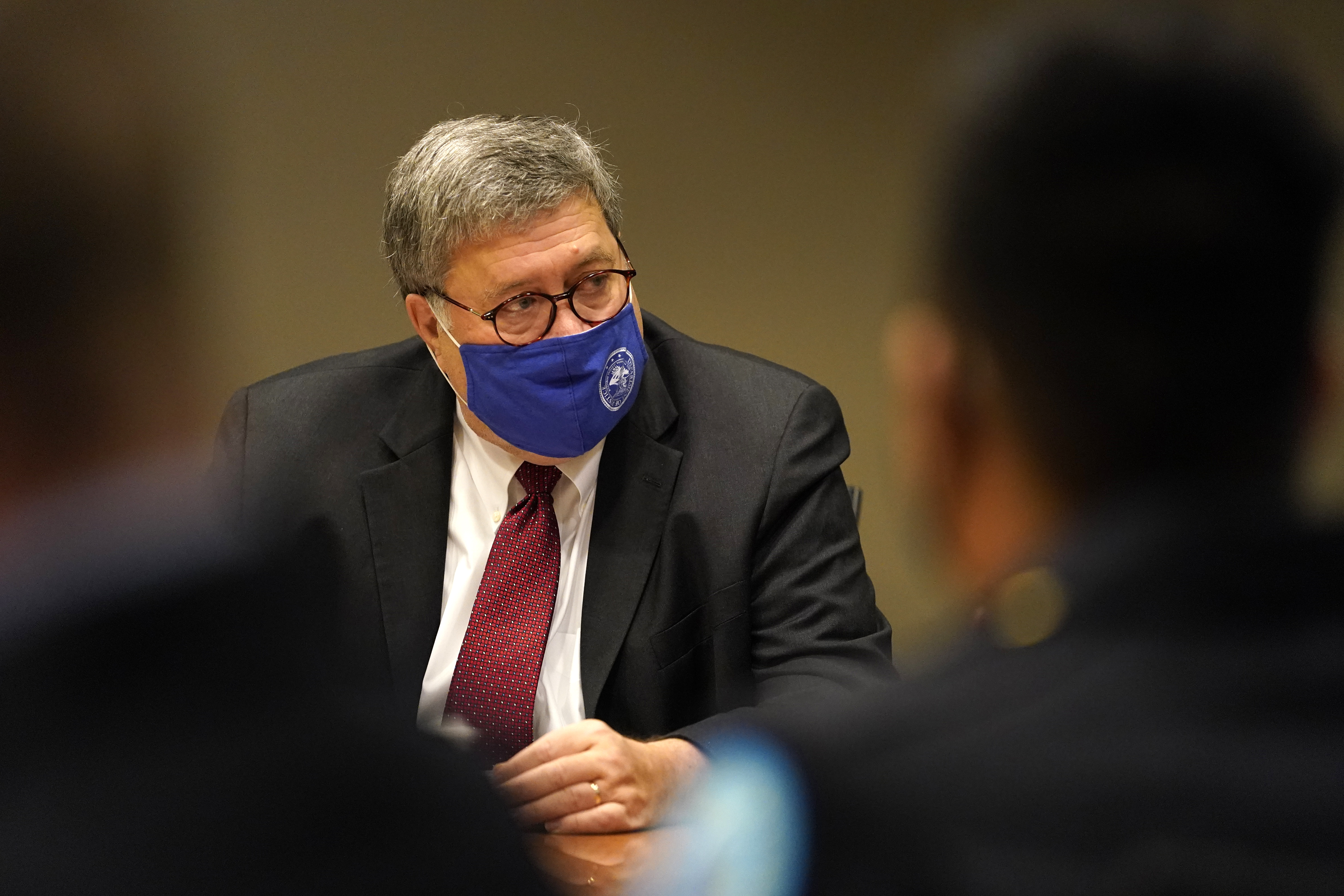 US Attorney General William Barr meets with members of the St. Louis Police Department