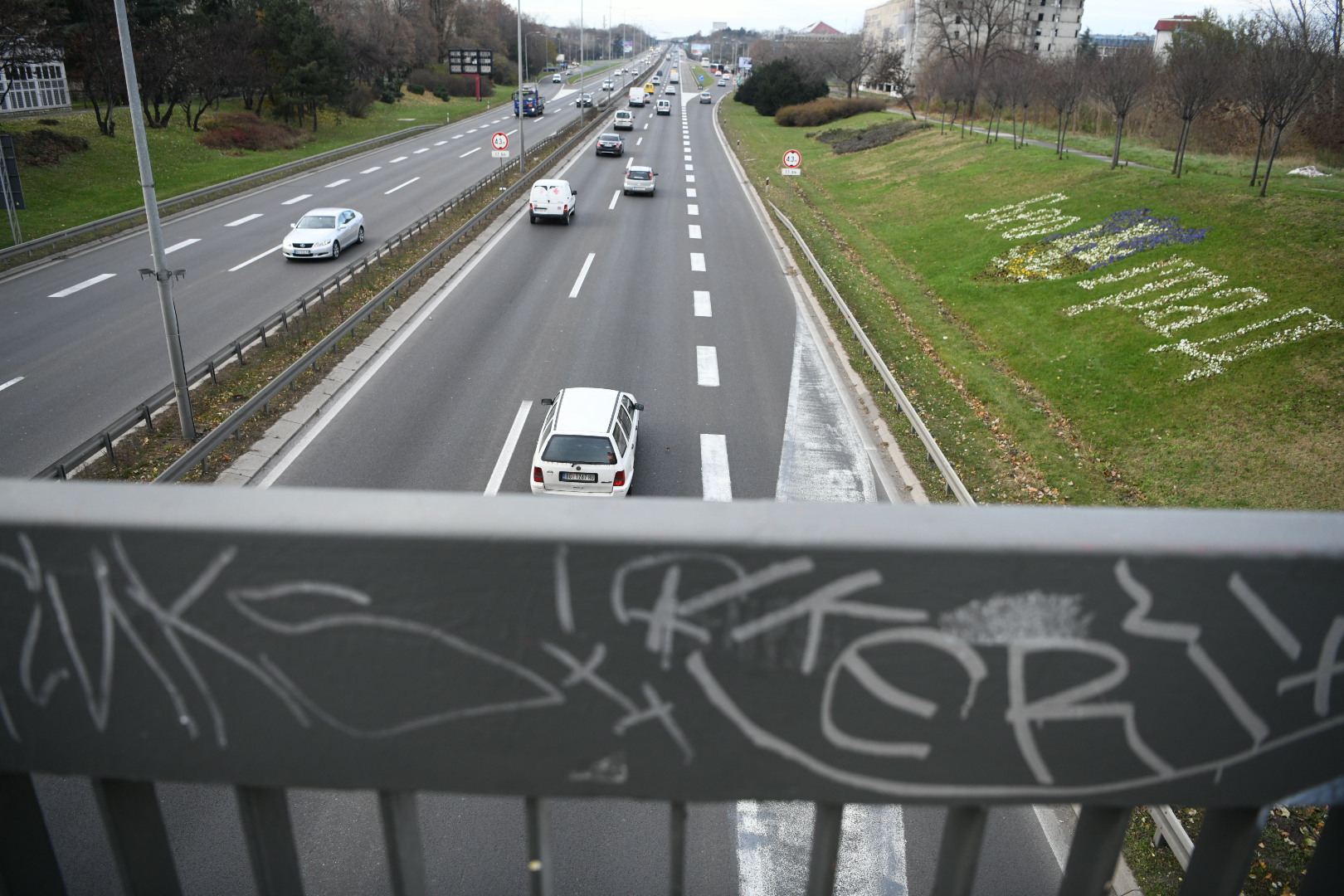nadvožnjak kod geneksa, zena skocila