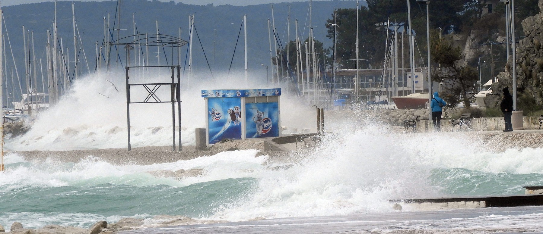 Split, 06.12.2020 - A stormy south wind hit Dalmatia