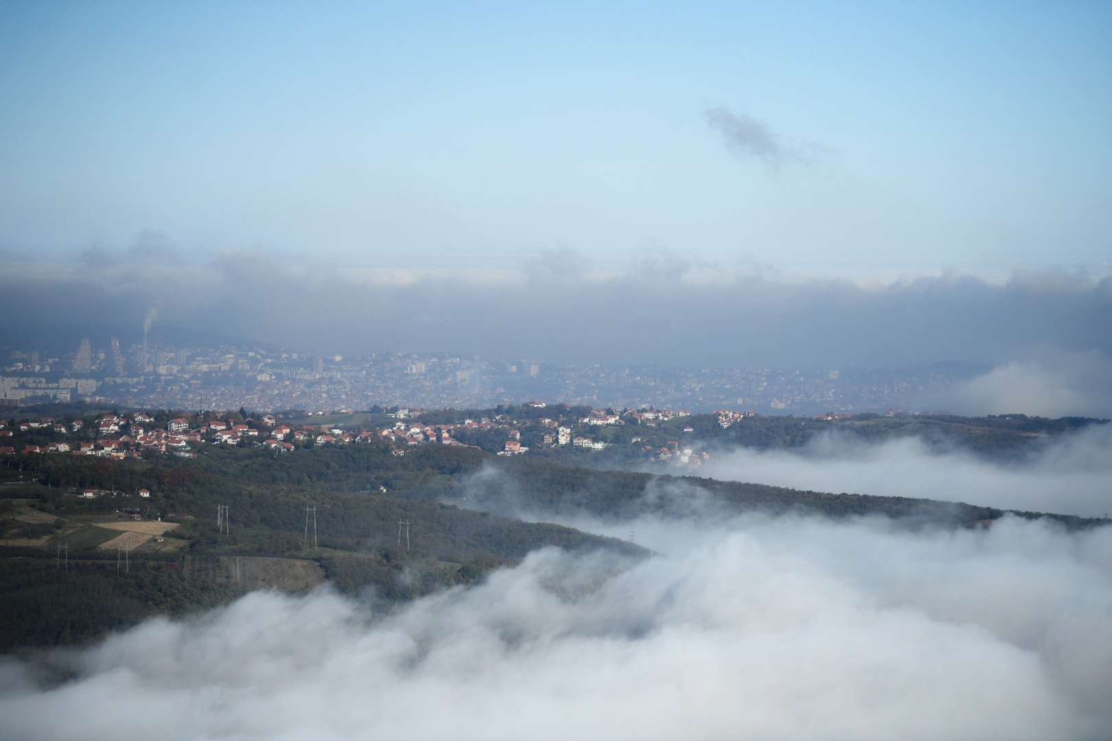 Beograd, 01.11.2020. Magla, zagađenje, zagadjenje Foto: Vesna Lalić/Nova.rs