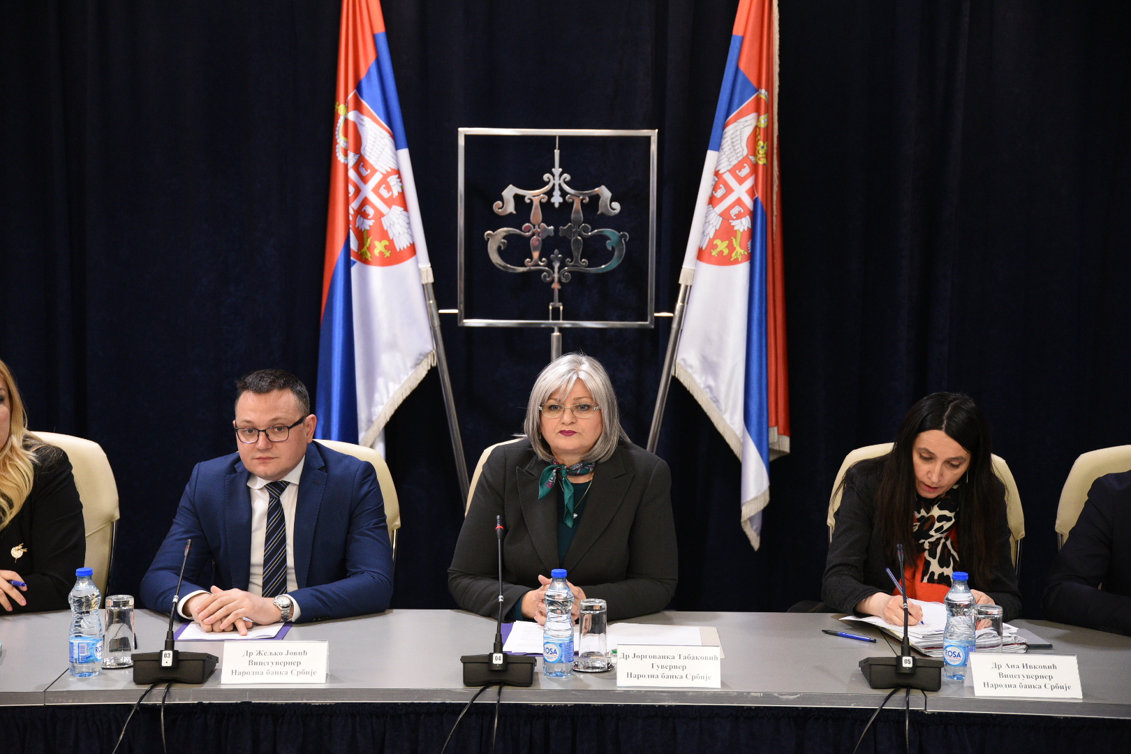 Beograd 11.03.2020. Željko Jović, Jorgovanka Tabaković, Ana Ivković, Narodna banka Srbije, konferencija za novinare Foto:Dragan Mujan/Nova.rs