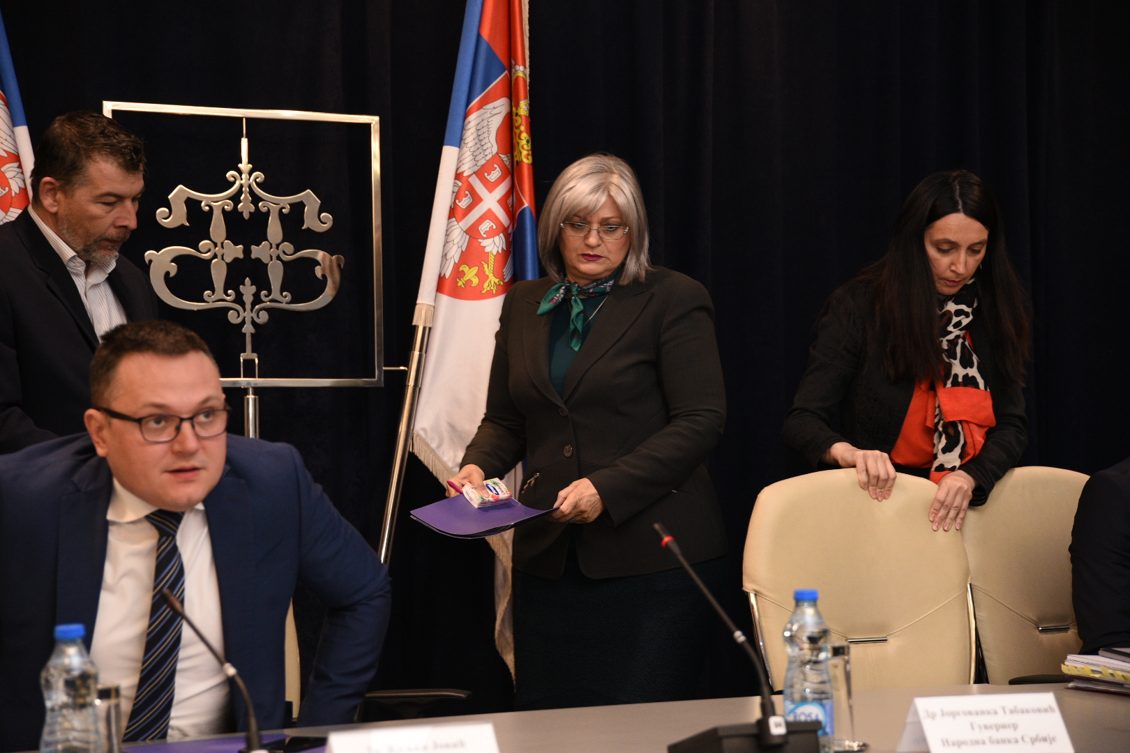 Beograd 11.03.2020. Željko Jović, Jorgovanka Tabaković, Narodna banka Srbije, konferencija za novinare Foto:Dragan Mujan/Nova.rs