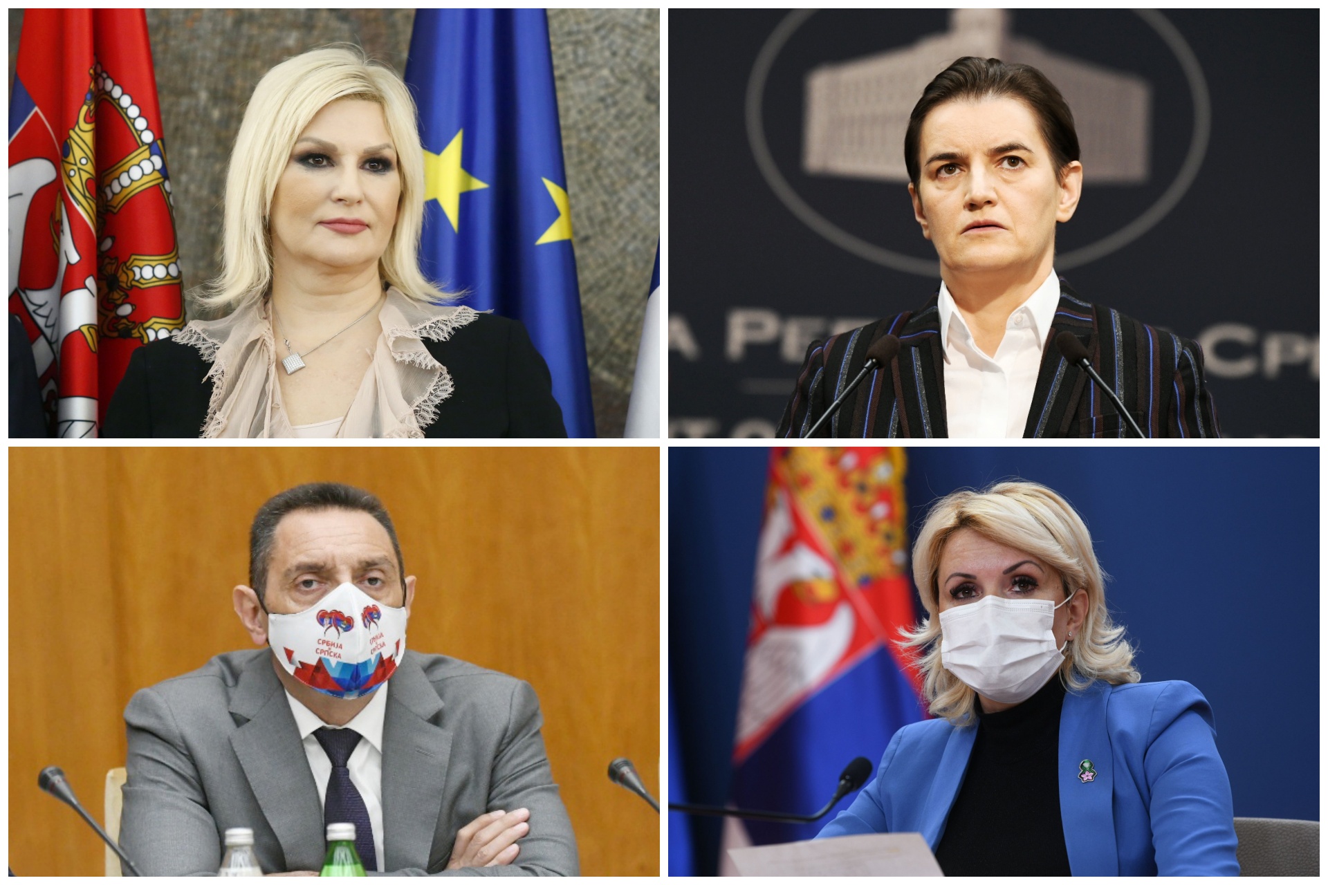 zorana mihajlović, ana brnabić, vulin, dr darija kisić