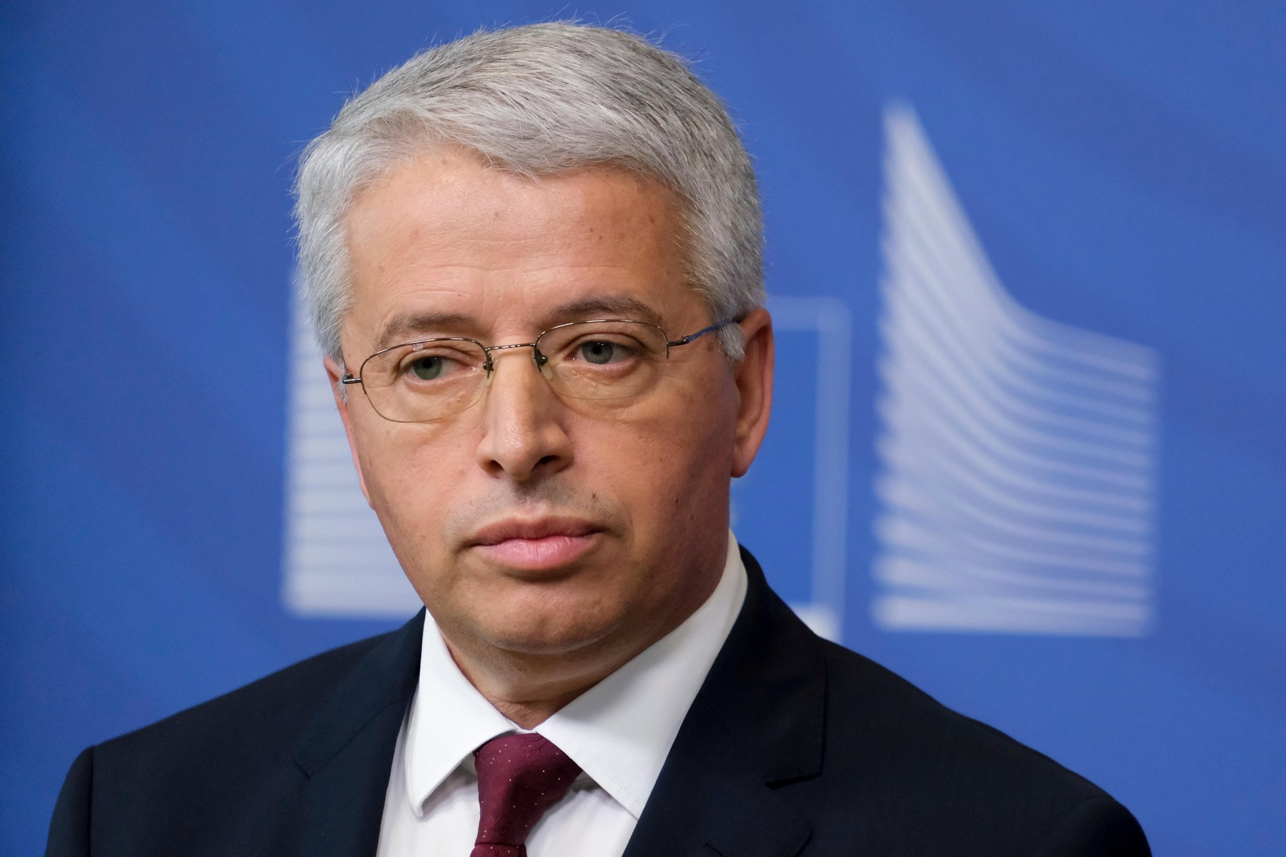 Brussels, Belgium. 9th October 2019. Minister of Interior of Albania Sander Lleshaj and EU Commissioner for Migration, Dimitris Avramopoulos during a signing ceremony of an agreement on Counter-Terrorism for the Western Balkans. Credit: ALEXANDROS MICHAIL