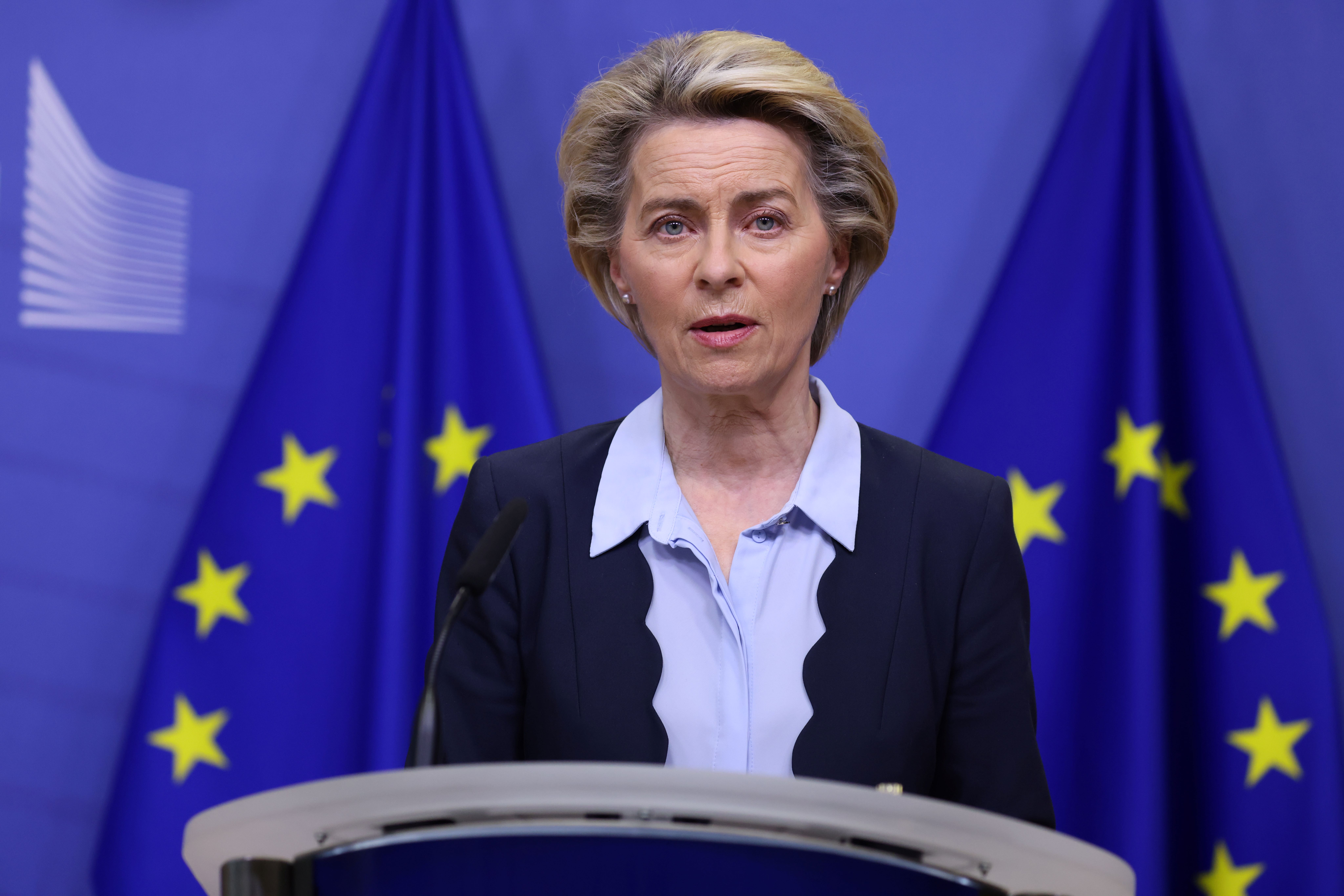 European Commission president Ursula von der Leyen press conference