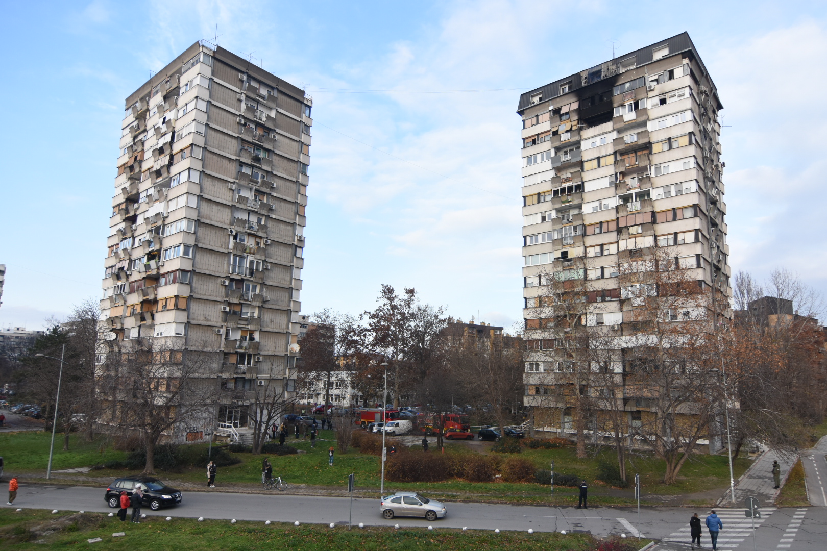 Novi Sad 10.12.2020. Pozar u Novom Sadu