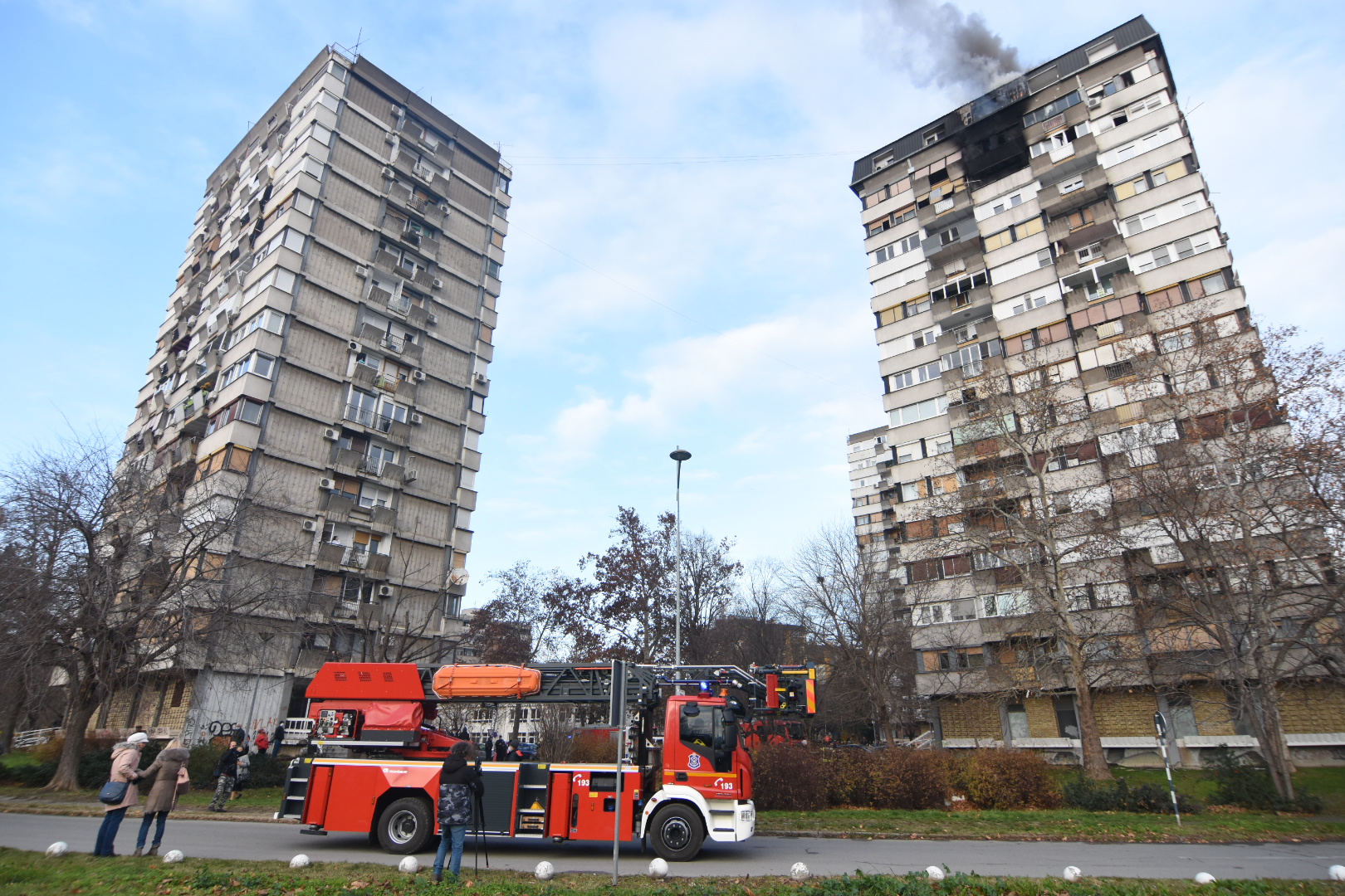 Novi Sad 10.12.2020. Pozar u Novom Sadu