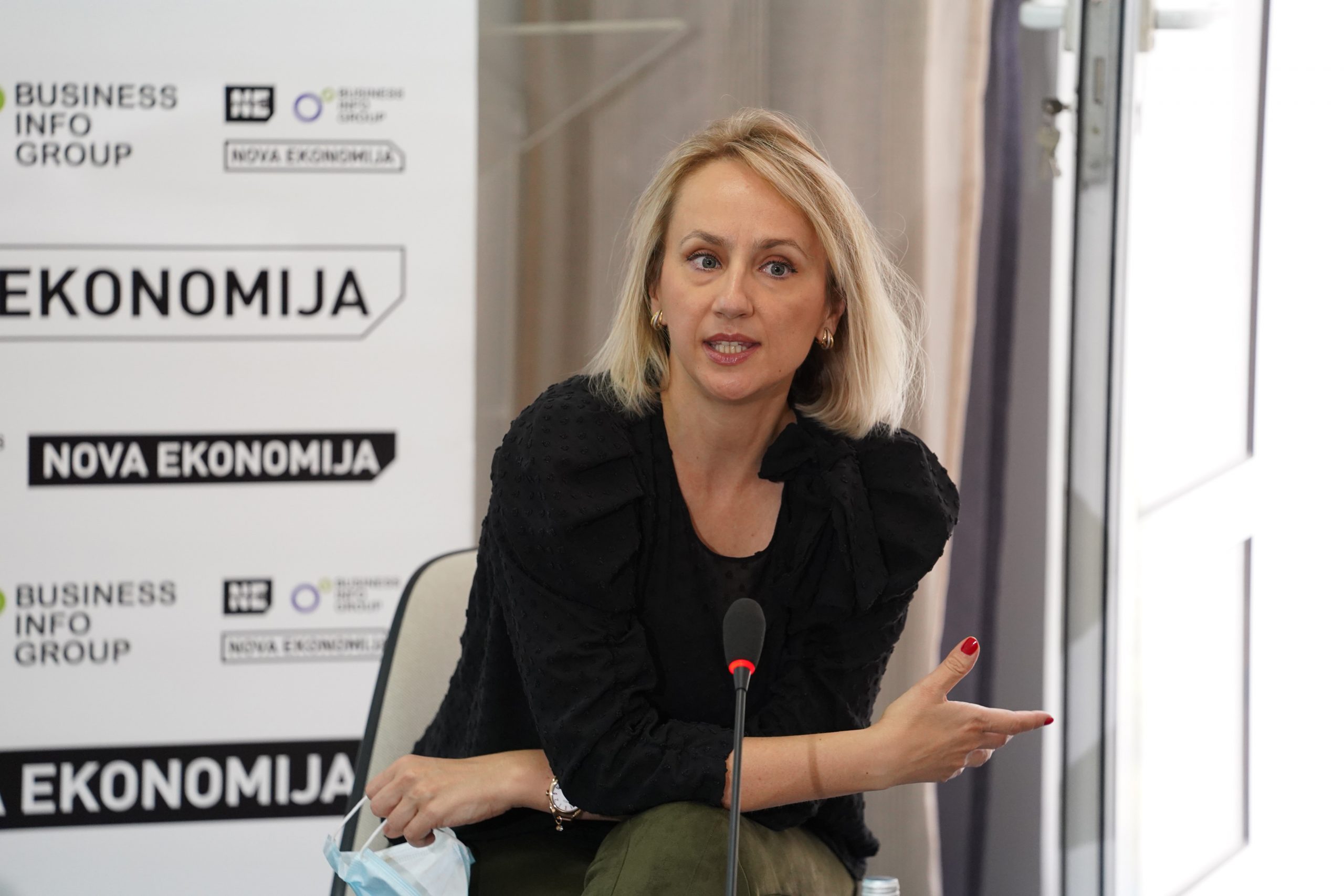 Beograd, 16. oktobra 2020. - Za program "Moja prva plata" za nedelju dana prijavilo se 10.000 mladih. Jelena Zarkovic na konferenciji "Gde ce se zaposliti generacije iz karantina?"    FOTO TANJUG / DRAGAN KUJUNDZIC/ an