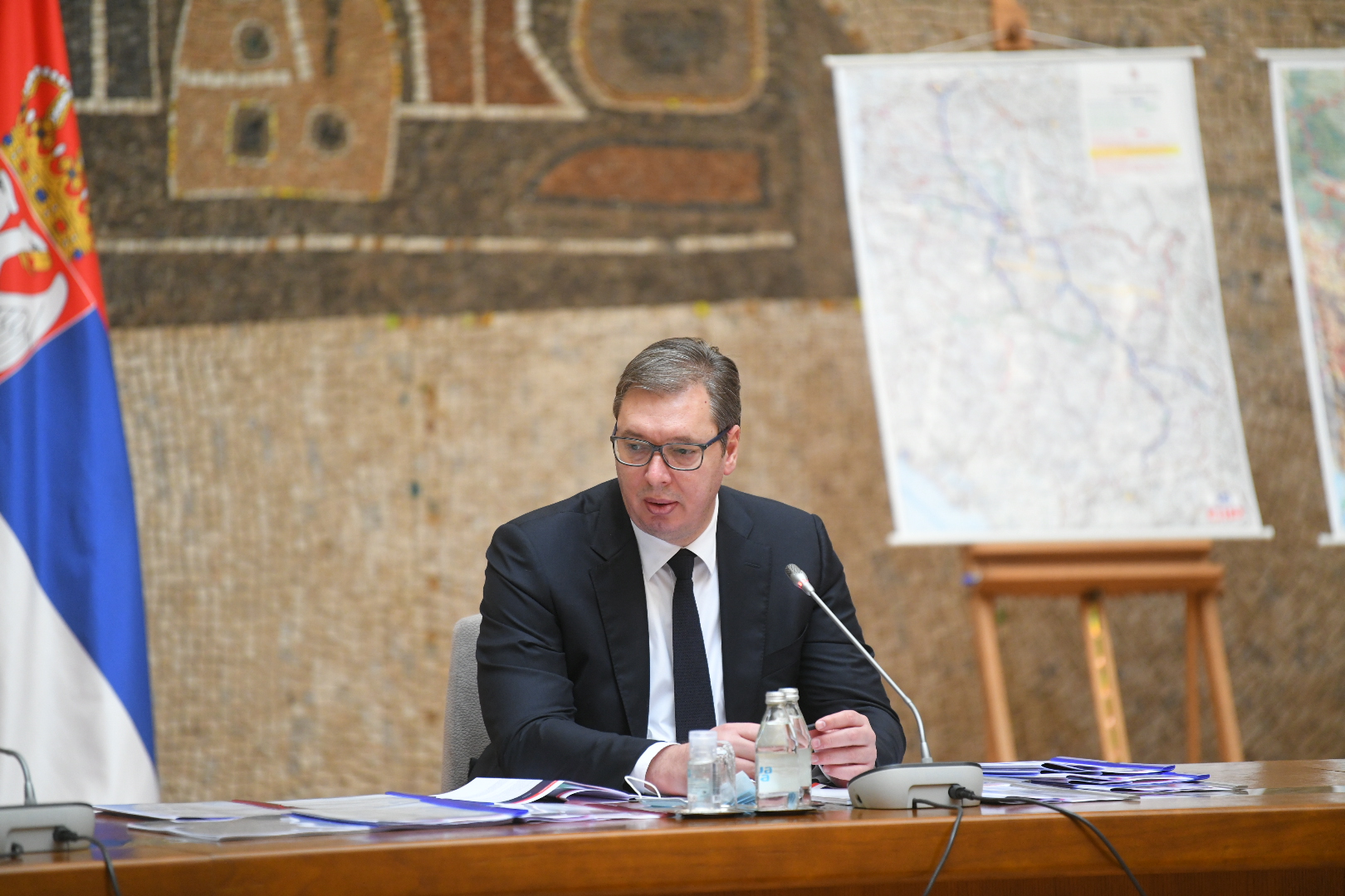 Beograd, 09.12.2020. Palata Srbije, predsednik Srbije Aleksandar Vučić sastaće se s ministrima i direktorima javnih preduzeća zaduženim za strateške projekte infrastrukture, rudarstva, energetike i privrede. Foto: Nemanja Jovanović/Nova.rs