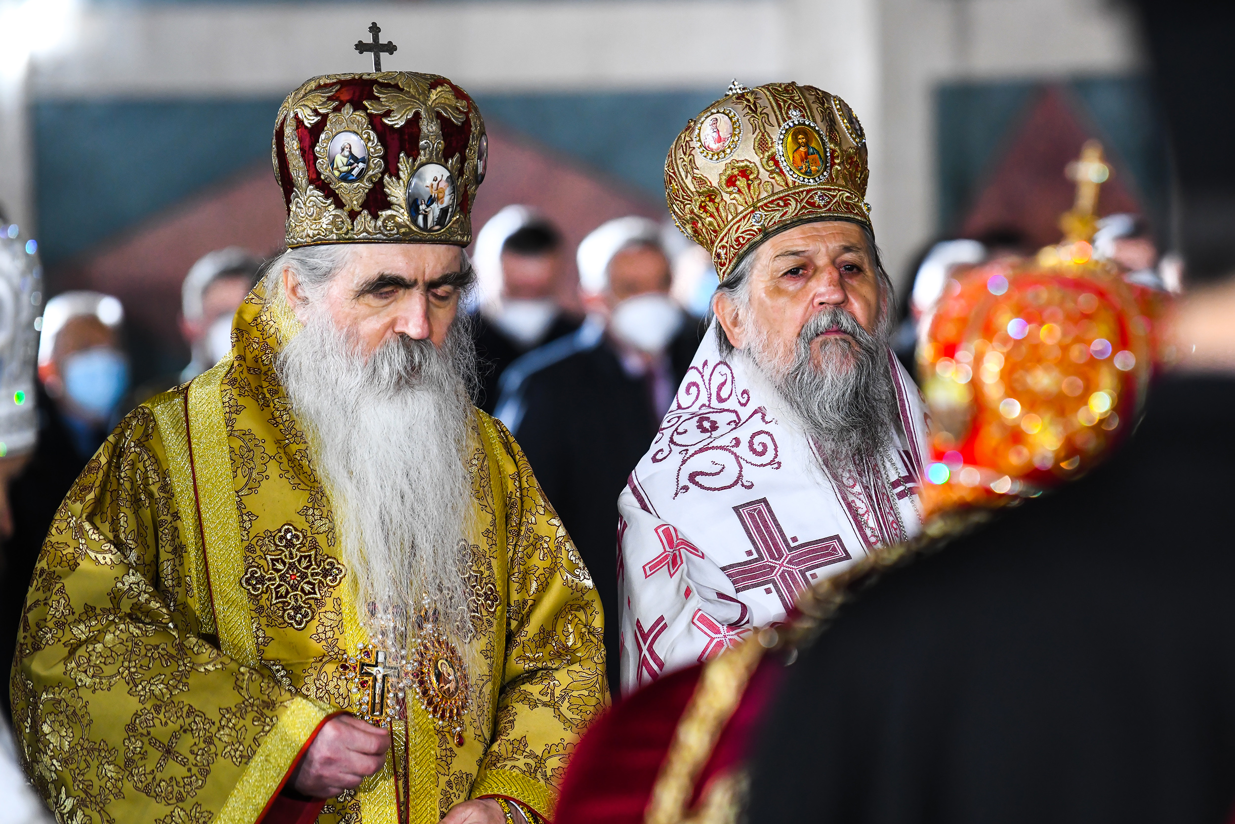 Beograd 22. novembar 2020. Vladike Srpske pravoslavne crkve tokom sahrane patrijarha Irineja u Hramu Svetog Save, episkopi, svestenstvo, SPC Foto:Goran Srdanov/Nova.rs