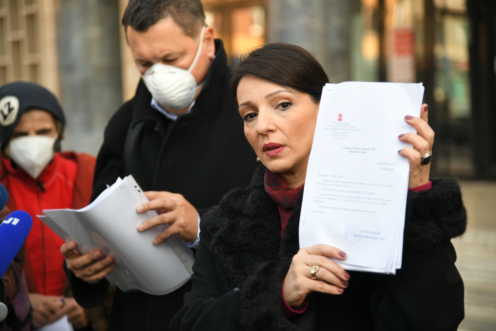 Beograd 10.12.2020. Marinika Tepic ispred suda u Katanicevoj