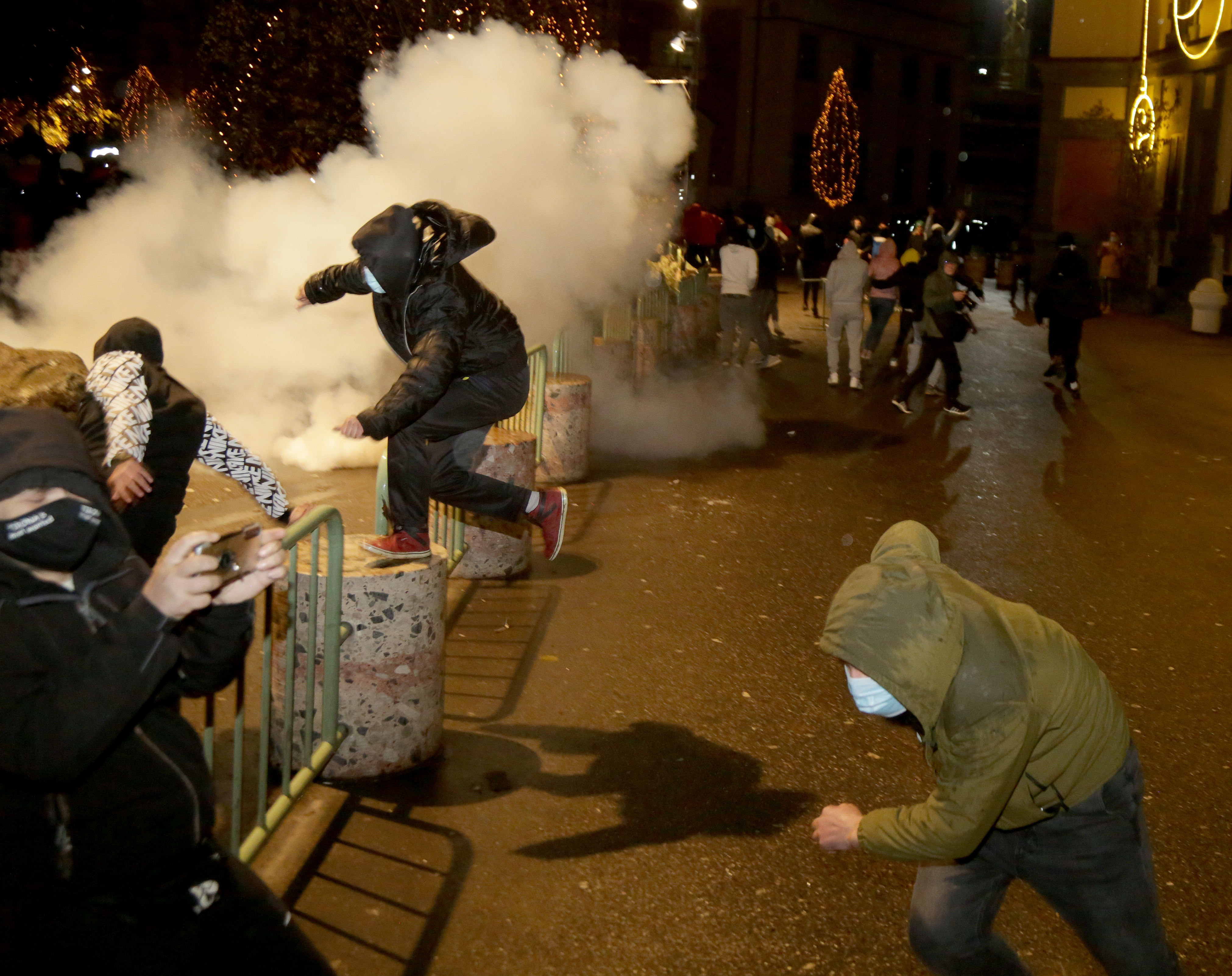 Protest against police violence in Albania