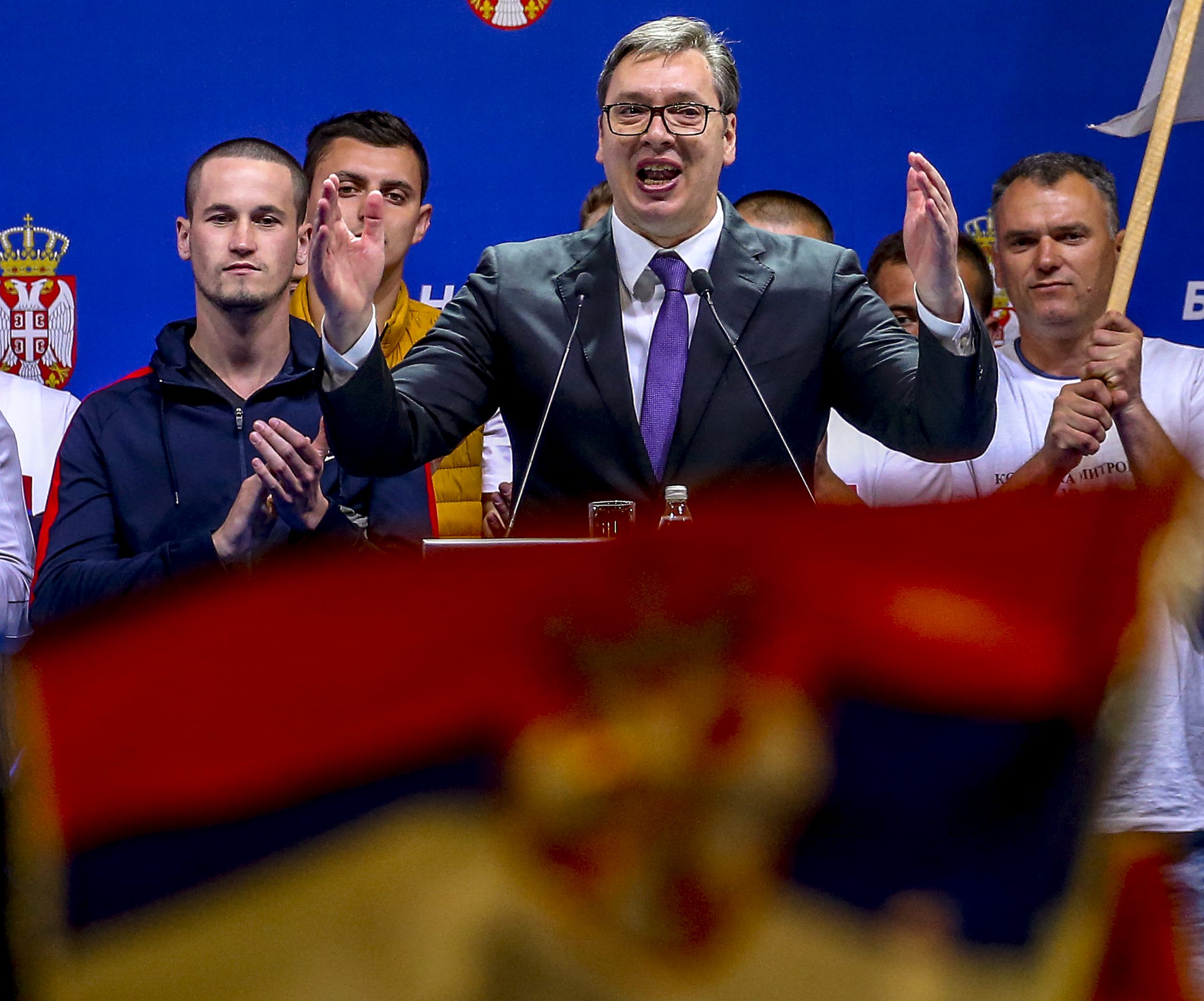 19.04.2019. Aleksandar Vučić, kampanja, Budućnost Srbije, pristalice, simpatizeri Foto: EPA-EFE/ANDREJ CUKIĆ