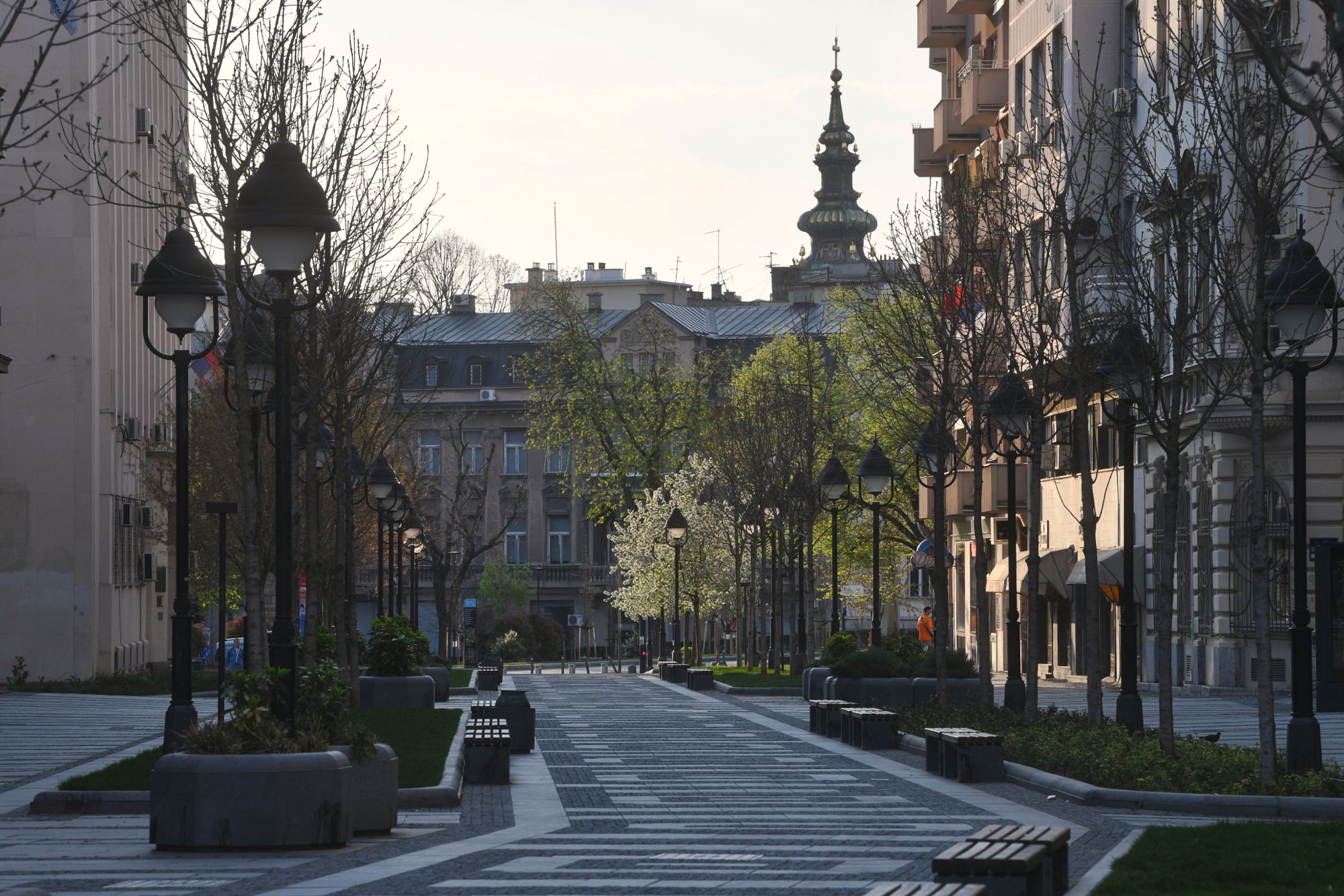 Beograd 10.04.2020. Kosančićev venac, Grad, prazna grad, prazne ulice, prazna ulica, policijski čas, od petka do ponedeljka, vanredno stanje, koronavirus Foto: Filip Krainčanić/Nova.rs