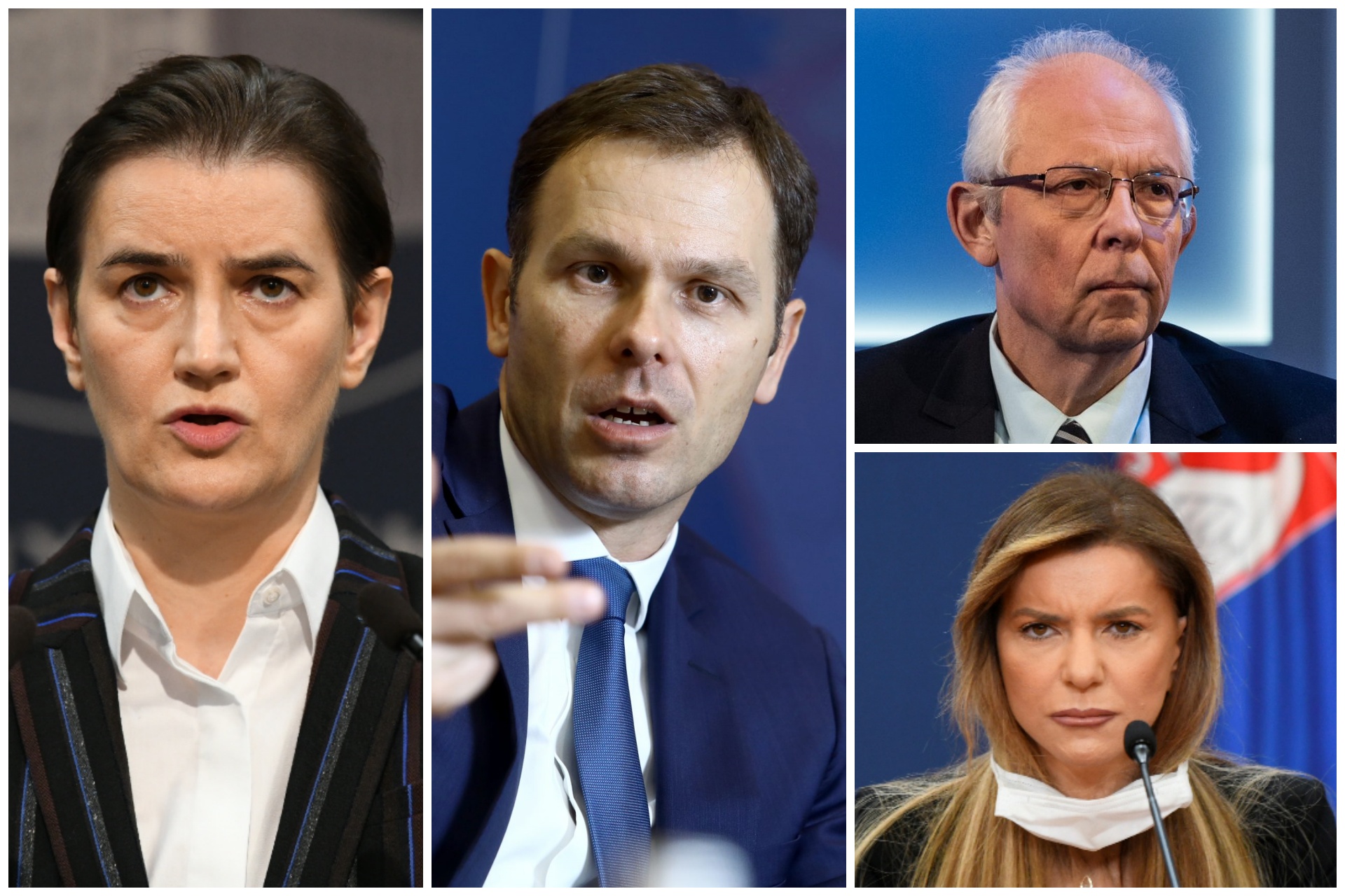 Ana Brnabić,  Siniša Mali, Predrag Kon, Sanja Škodrić kombo