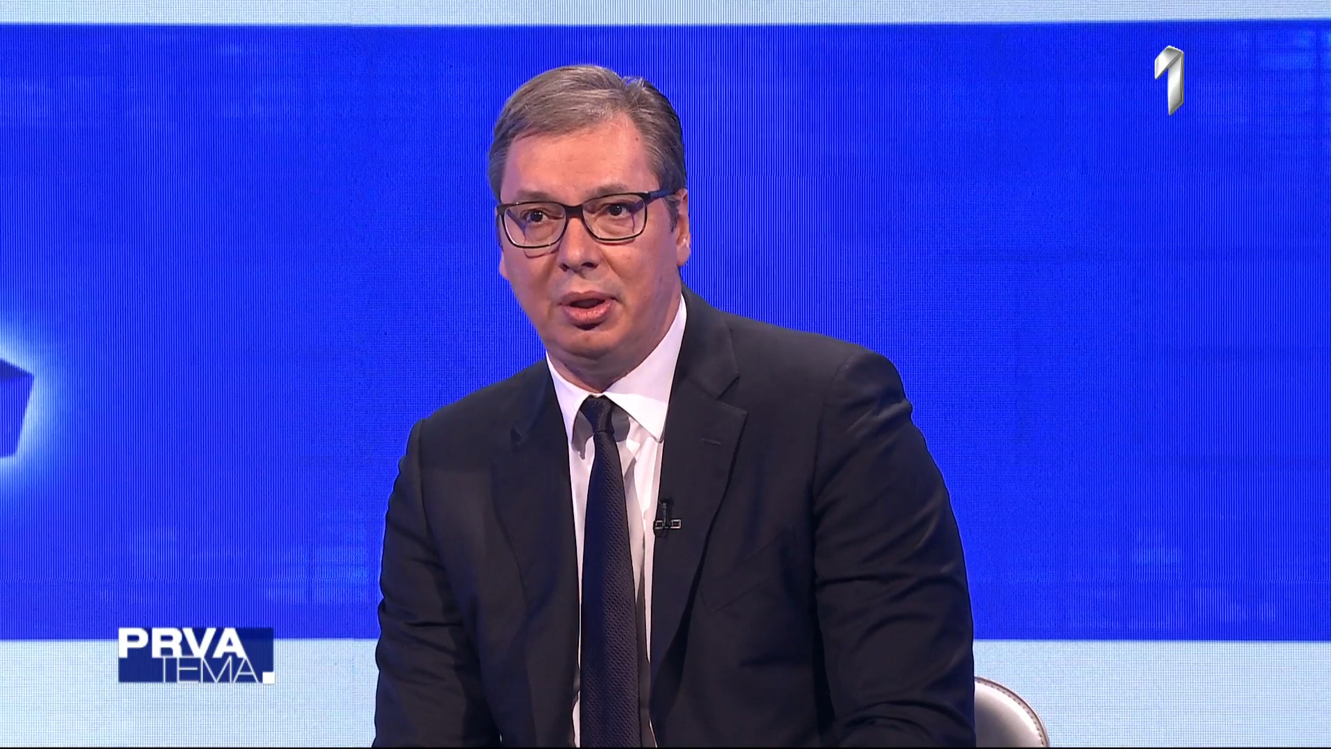 Aleksandar Vučić, emisija Prva tema Foto: Printscreen/TV PRVA