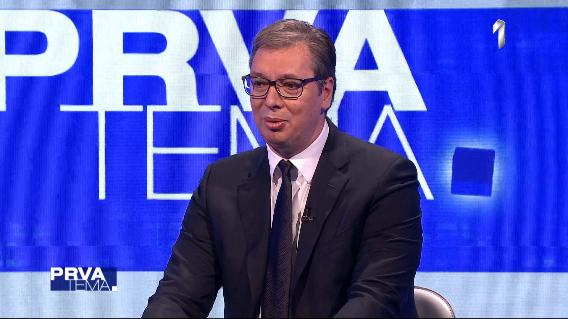 Aleksandar Vučić, emisija Prva tema Foto: Printscreen/TV PRVA