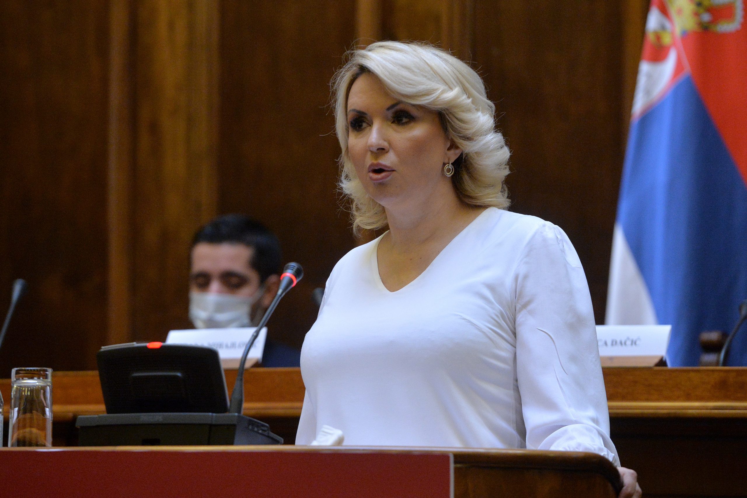 Beograd, 15. decembra 2020 - Ministarka za rad, zaposljavanje, boracka i socijalna pitanja Darija Kisic Tepavcevic. Konferencija "The Economist - Svet u 2021". FOTO TANJUG/ ZORAN ZESTIC/ mn