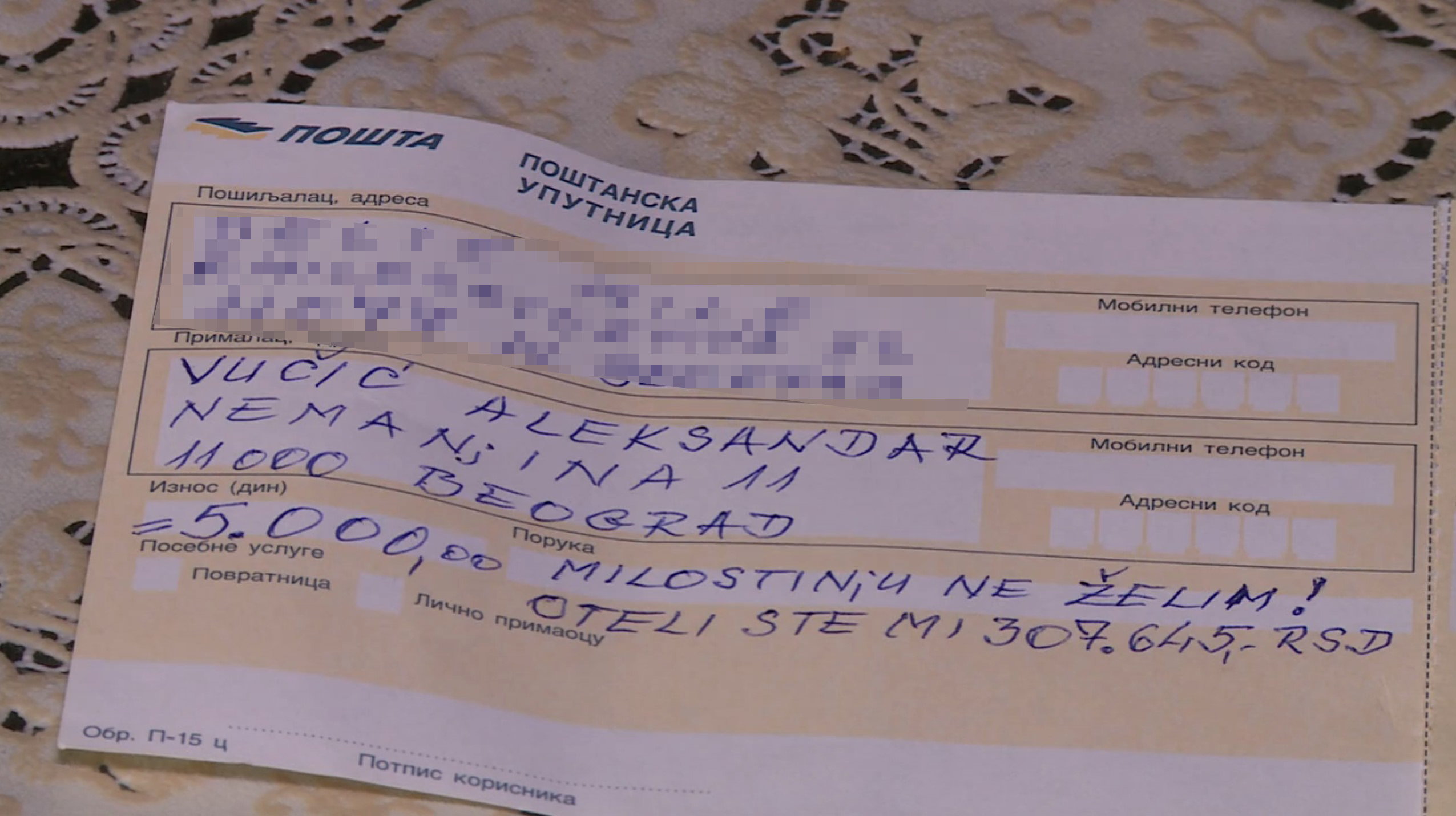 Mileta Delić, vratio jednokratnu pomoć od 5000 dinara, penzioner Foto: N1