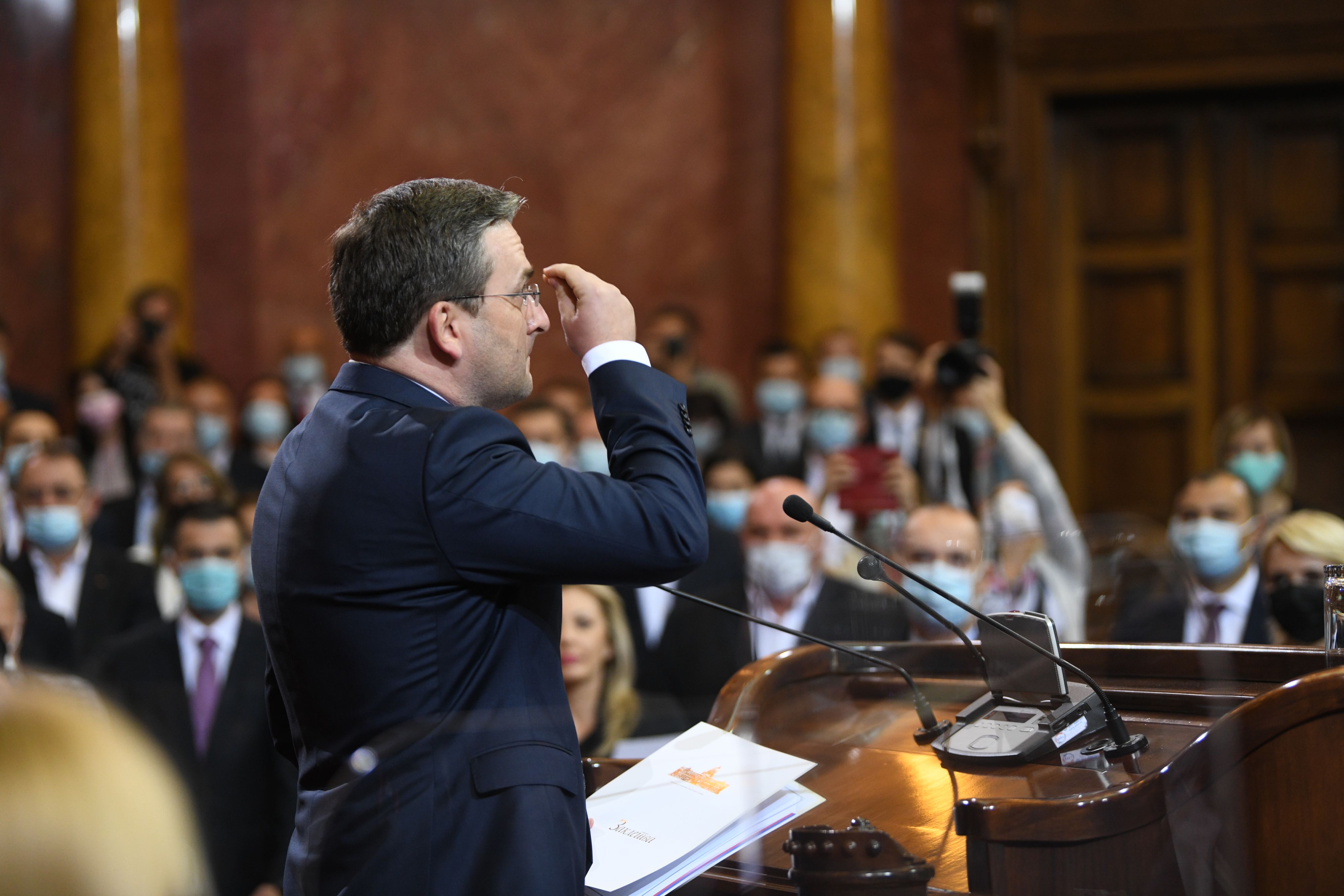Beograd 28.10.2020. Skupština Srbije, poslanici, sednica, polaganje zakletve, potpisivanje, Ministarstvo spoljnih poslova - Nikola Selaković Foto: Filip Krainčanić/Nova.rs