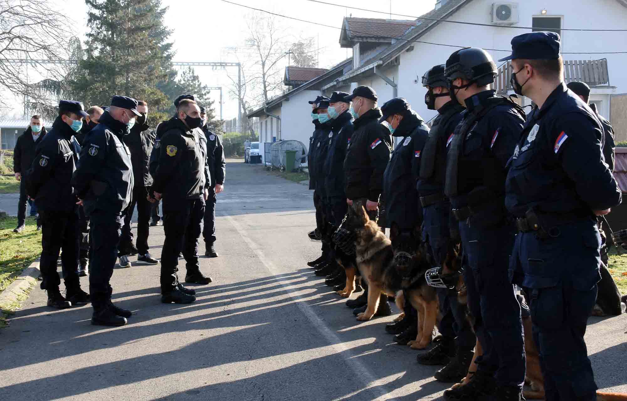 Obuka za vodice i dresuru sluzbenih pasa Cete vodica sluzbenih pasa Policijska brigada policija obilazak ministra policije Aleksandra Vulina