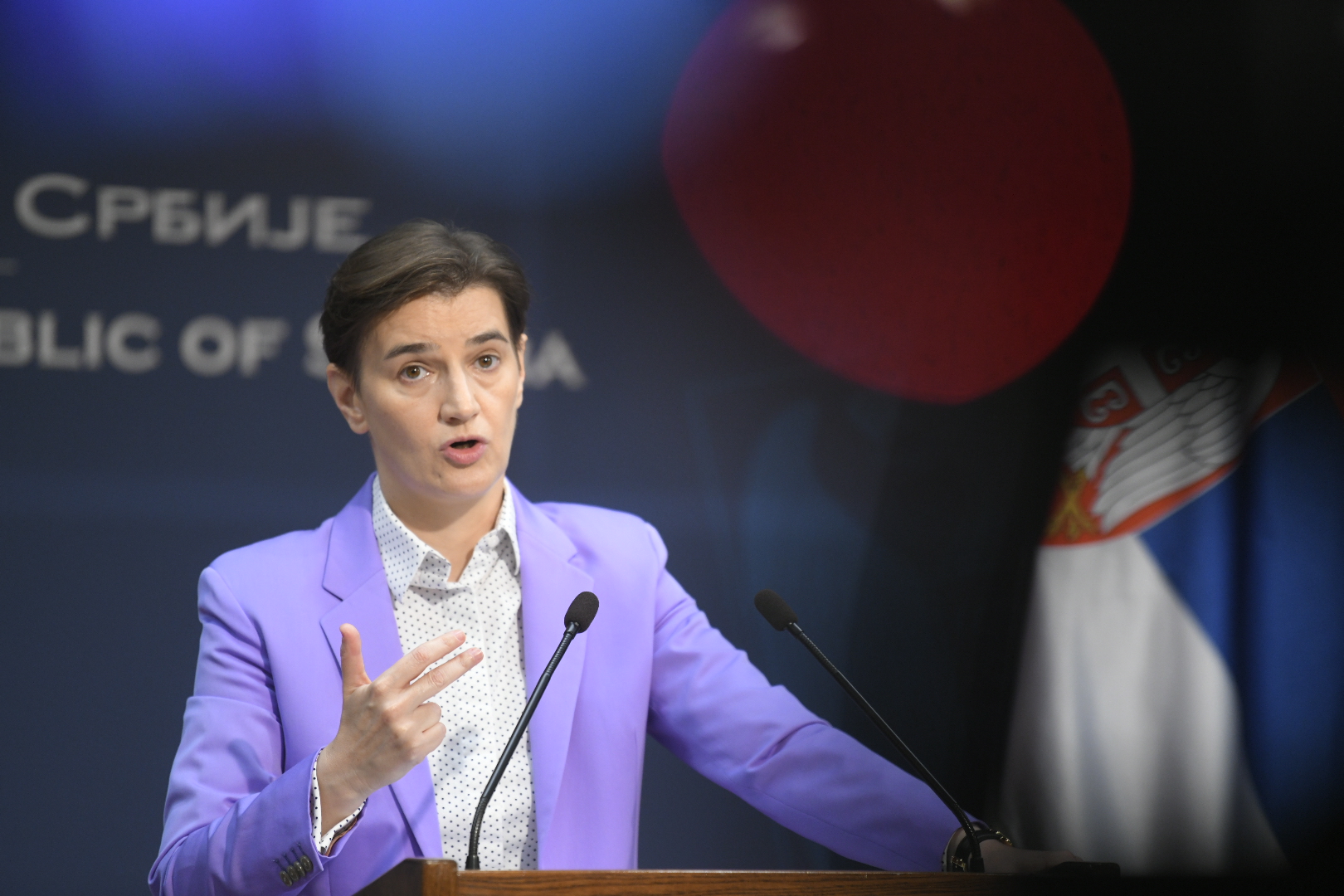 Beograd 02. avgust 2020. Ana Brnabic tokom danasnje konferencije za novinare u Vladi Srbije Foto:Nemanja Jovanović/Nova.rs