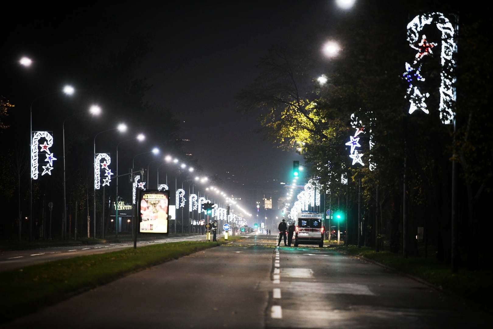 Beograd 16. novembar 2020. Zastoj u saobracaju, saobracajna guzva zbog policijske vezbe hitna pomoc Foto:Vesna Lalić/Nova.rs