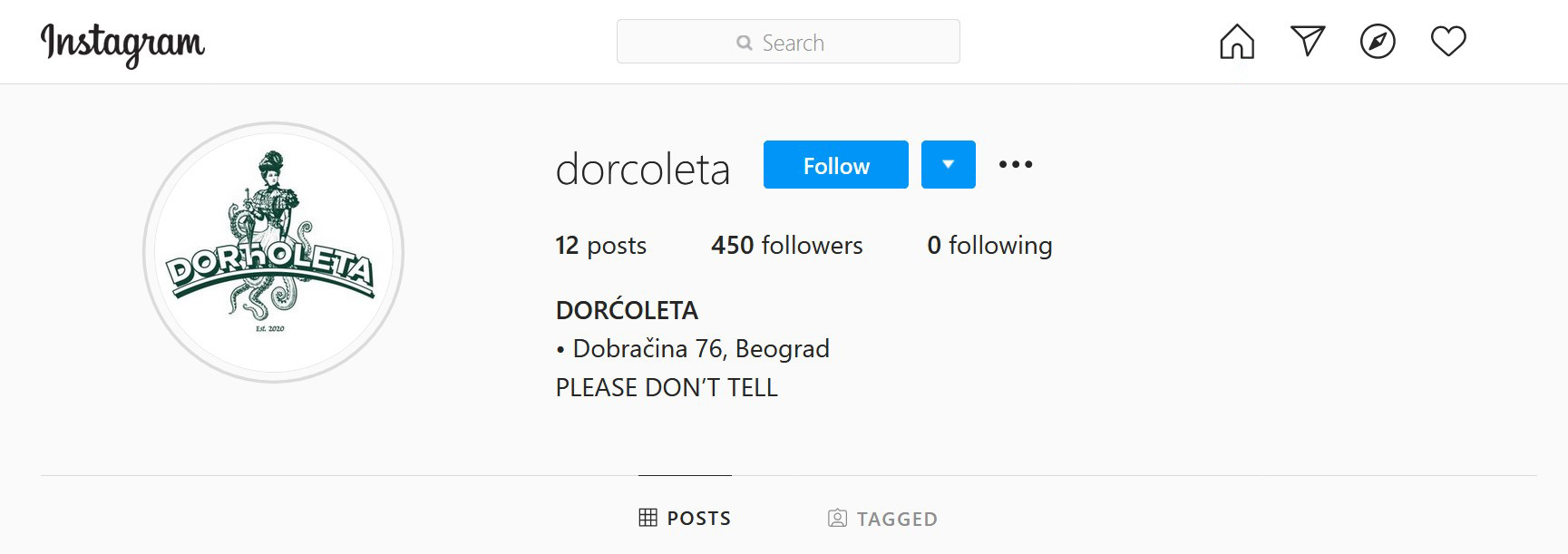 Klub Dorćoleta, koronavirus, nepoštovanje epidemioloških mera Foto: Instagram/dorcoleta