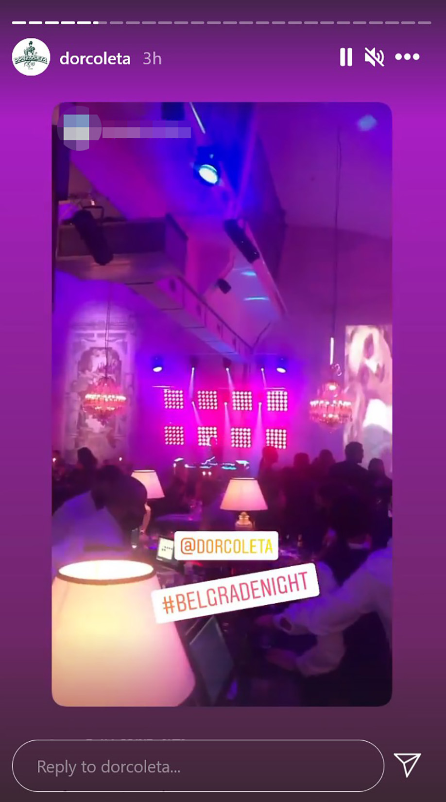 Klub Dorćoleta, koronavirus, nepoštovanje epidemioloških mera Foto: Instagram/dorcoleta