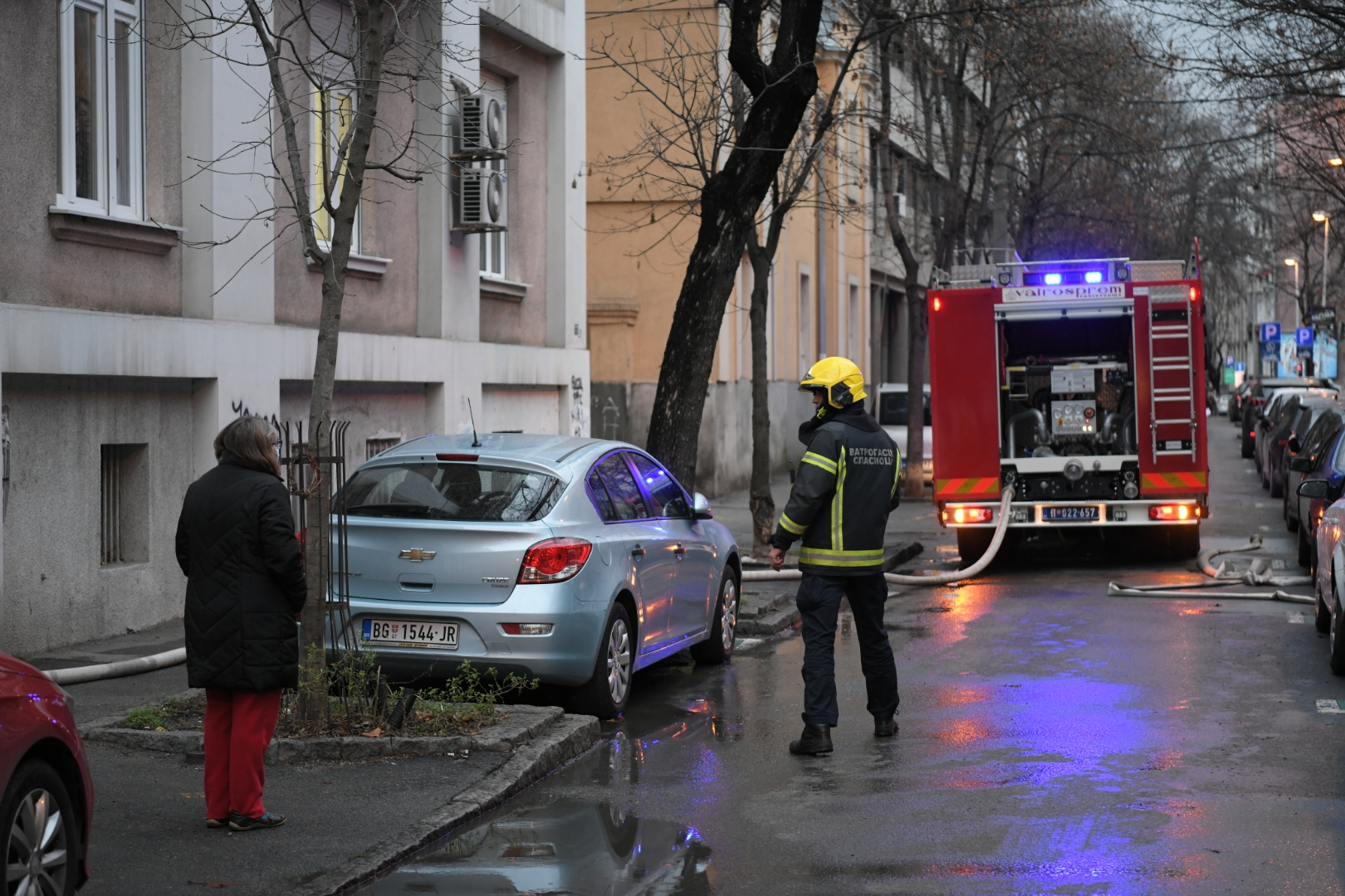 Beograd, 31.12.2020. Požar, Dalmatinska ulica Foto: Dragan Mujan/Nova.rs