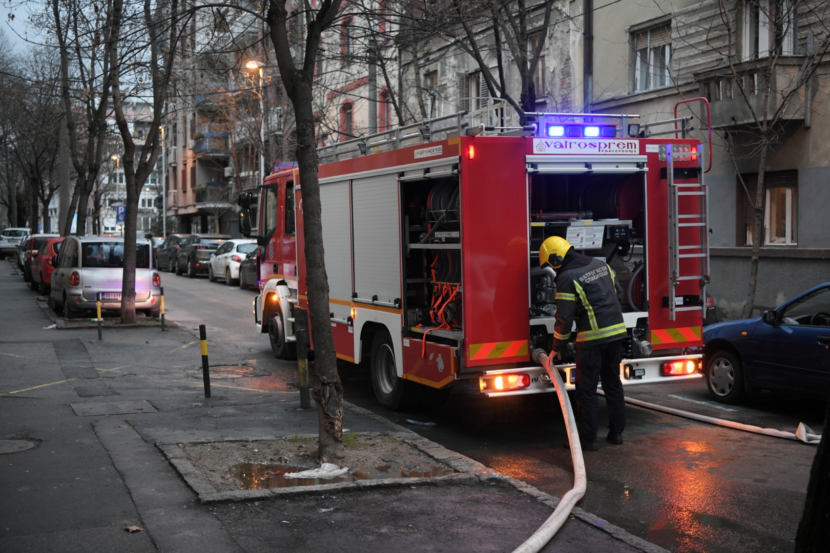 Beograd, 31.12.2020. Požar, Dalmatinska ulica Foto: Dragan Mujan/Nova.rs