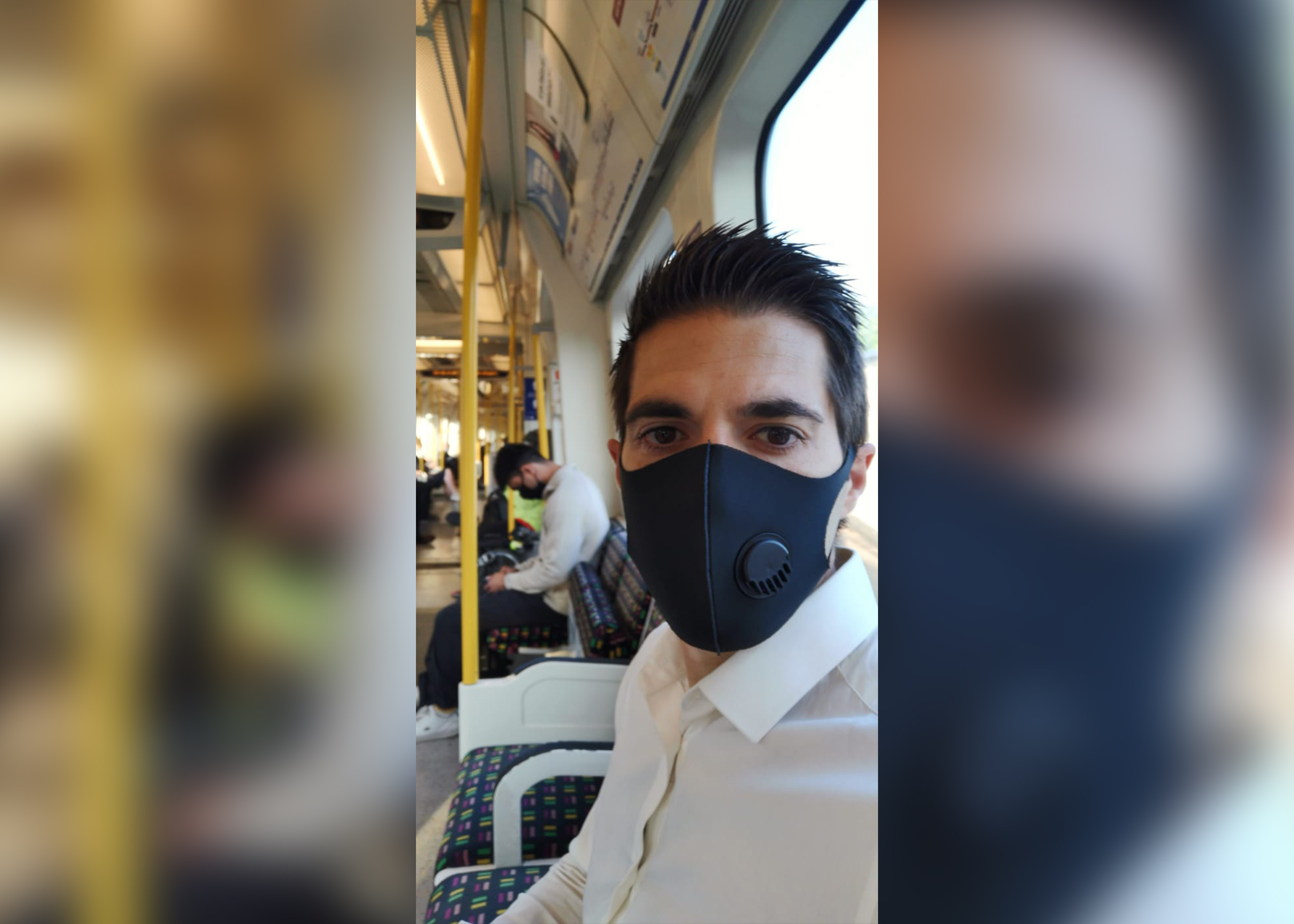 London covek sa maskom za Anu Vusovic