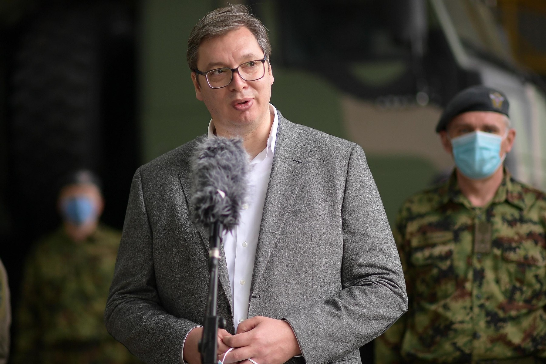 Serbia President Aleksandar Vucic visited the 250th Missile Brigade