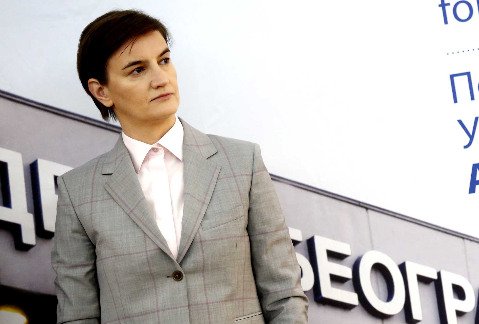 BEOGRAD 23.03.2018 Ana Brnabic, Aerodrom Nikola Tesla, Potpisivanje ugovora o koncesiji na 25 godina za beogradski aerodrom Nikola Tesla, francuska korporacija Vansi erports je preuzela aerodrom RAS/foto Vesna Lalic