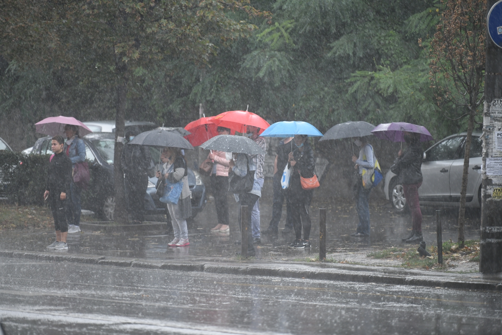 Beograd 28.09.2020. Kisa, nevreme, oluja, jesen, kisobran, kisobrani