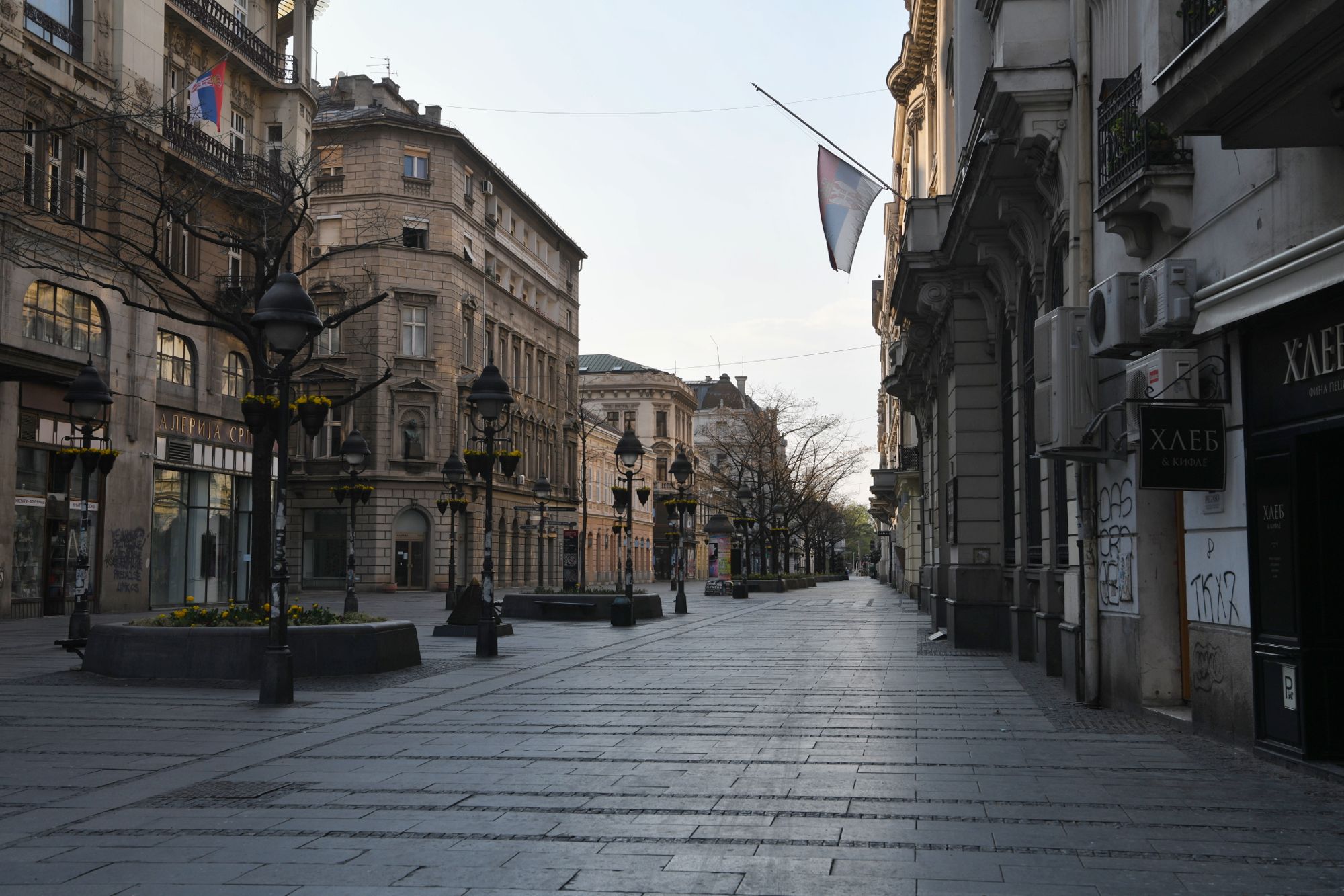 Beograd 10.04.2020. Knez Mihailova ulica, Grad, prazna grad, prazne ulice, prazna ulica, policijski čas, od petka do ponedeljka, vanredno stanje, koronavirus Foto: Filip Krainčanić/Nova.rs