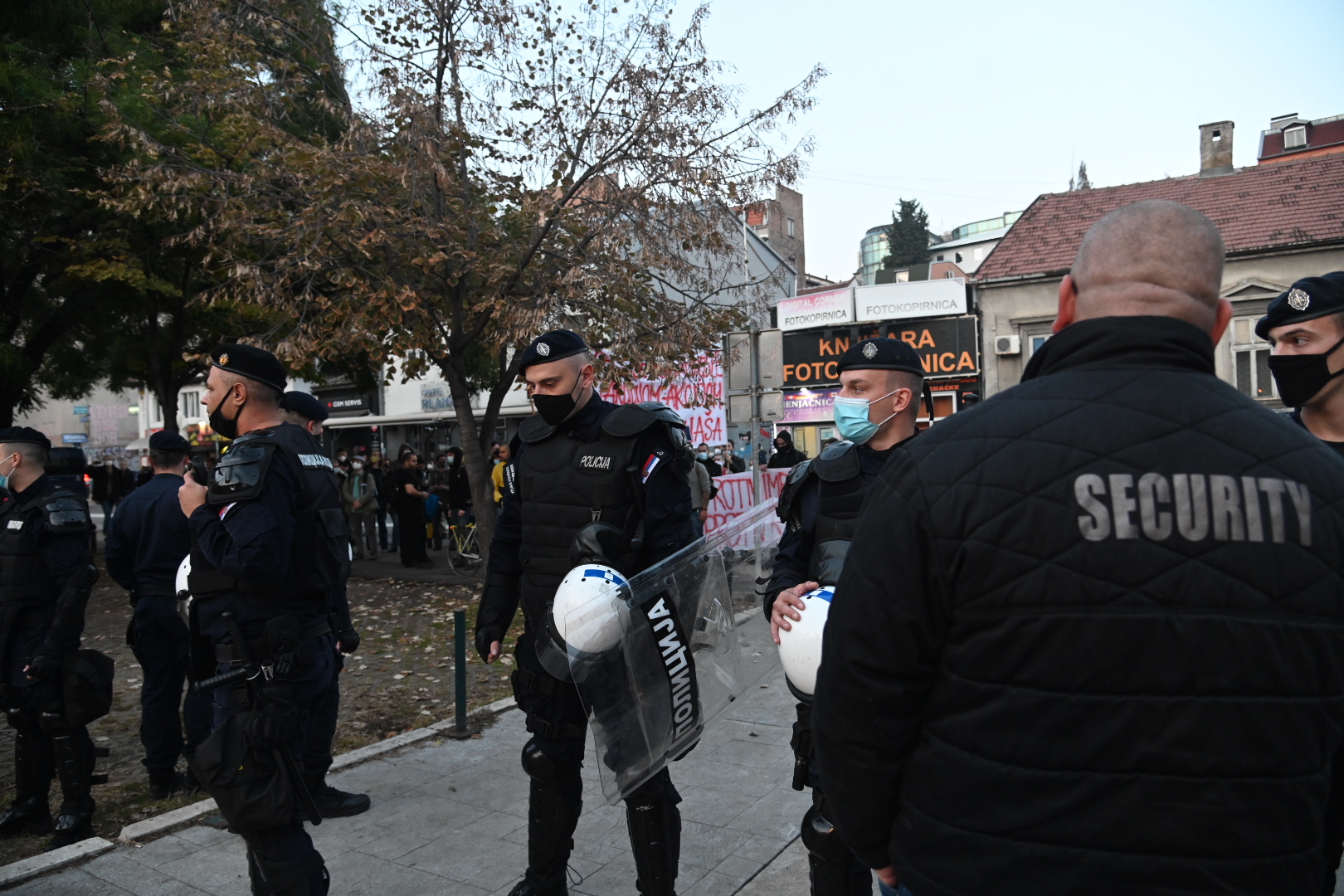 Nacisti park kod Ekonomskog fakulteta, ciste park od migranata